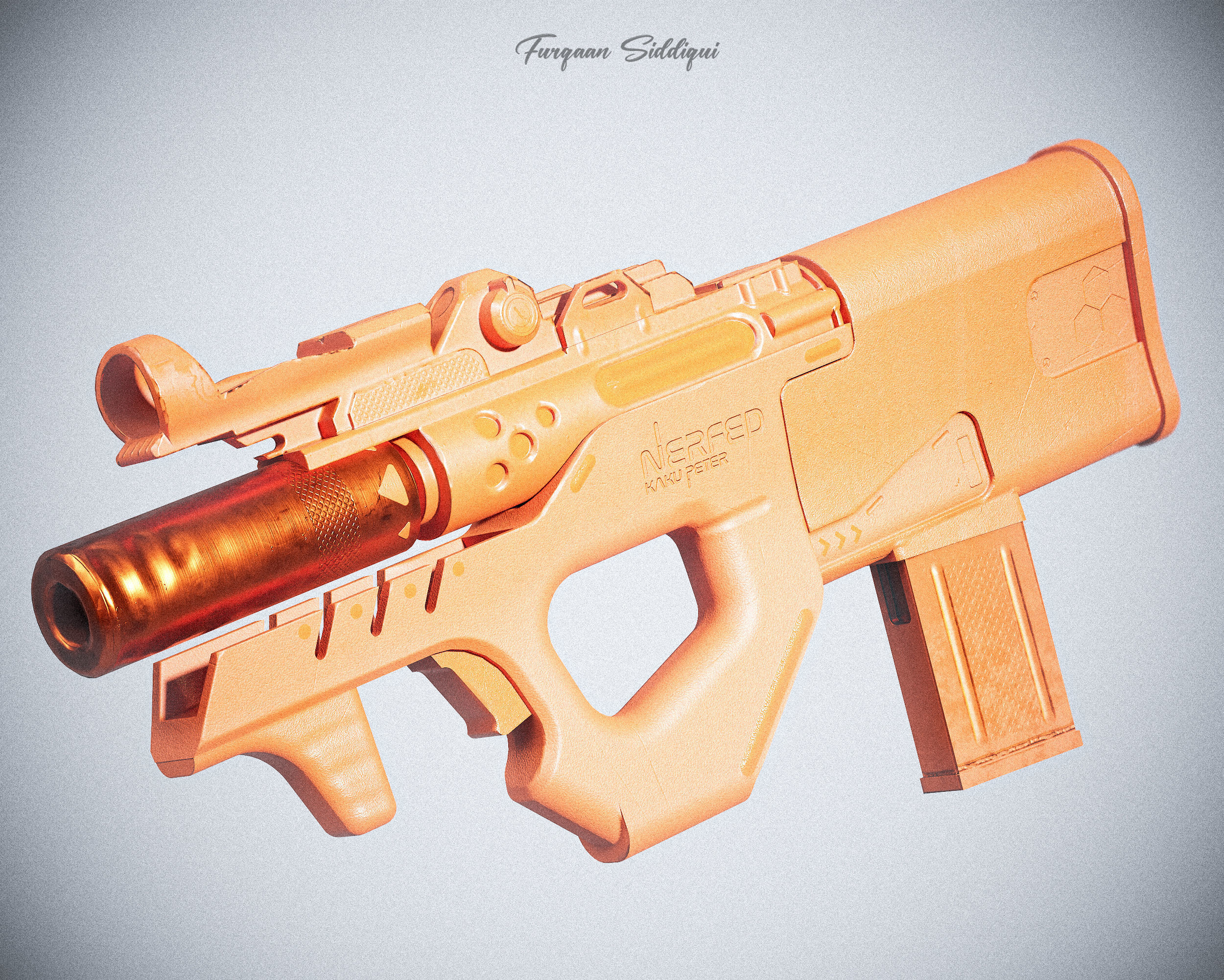 Sci-fi SMG Nerfed Kaku Peter Edition Low-poly 3D model_12