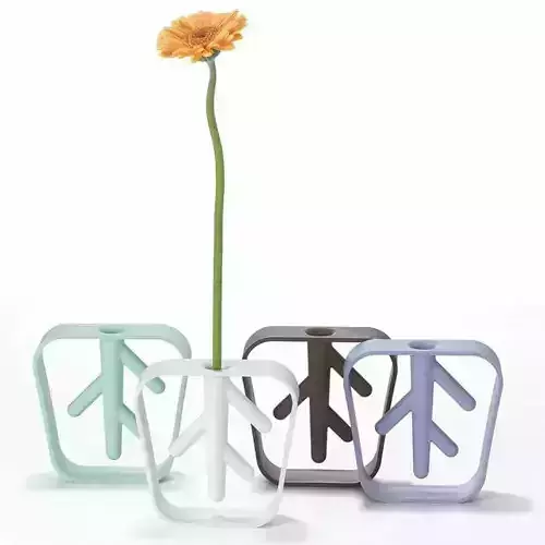 Nekko Single Flower Vase 3D print model