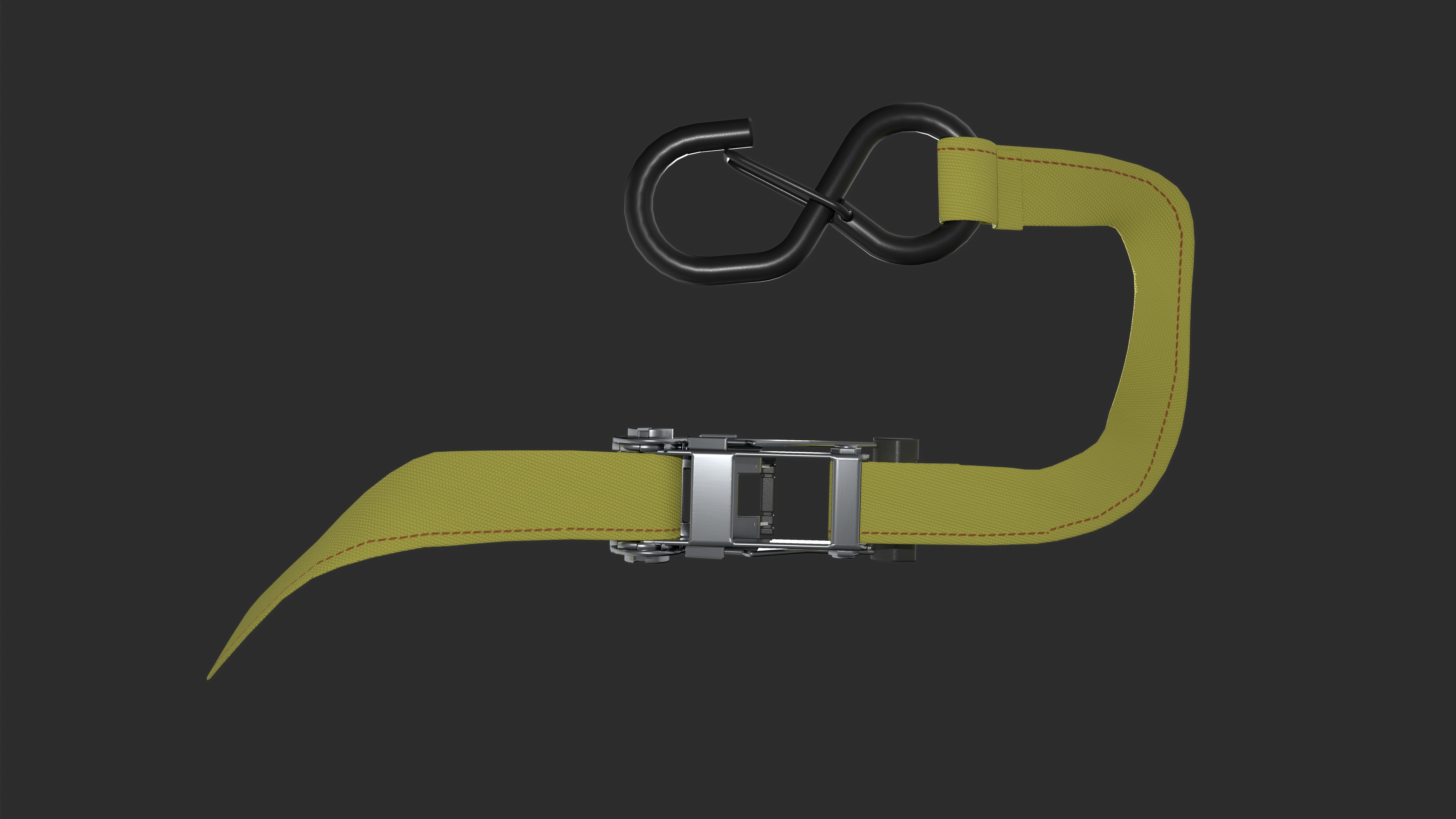 Ratchet Strap Low-poly 3D model_5