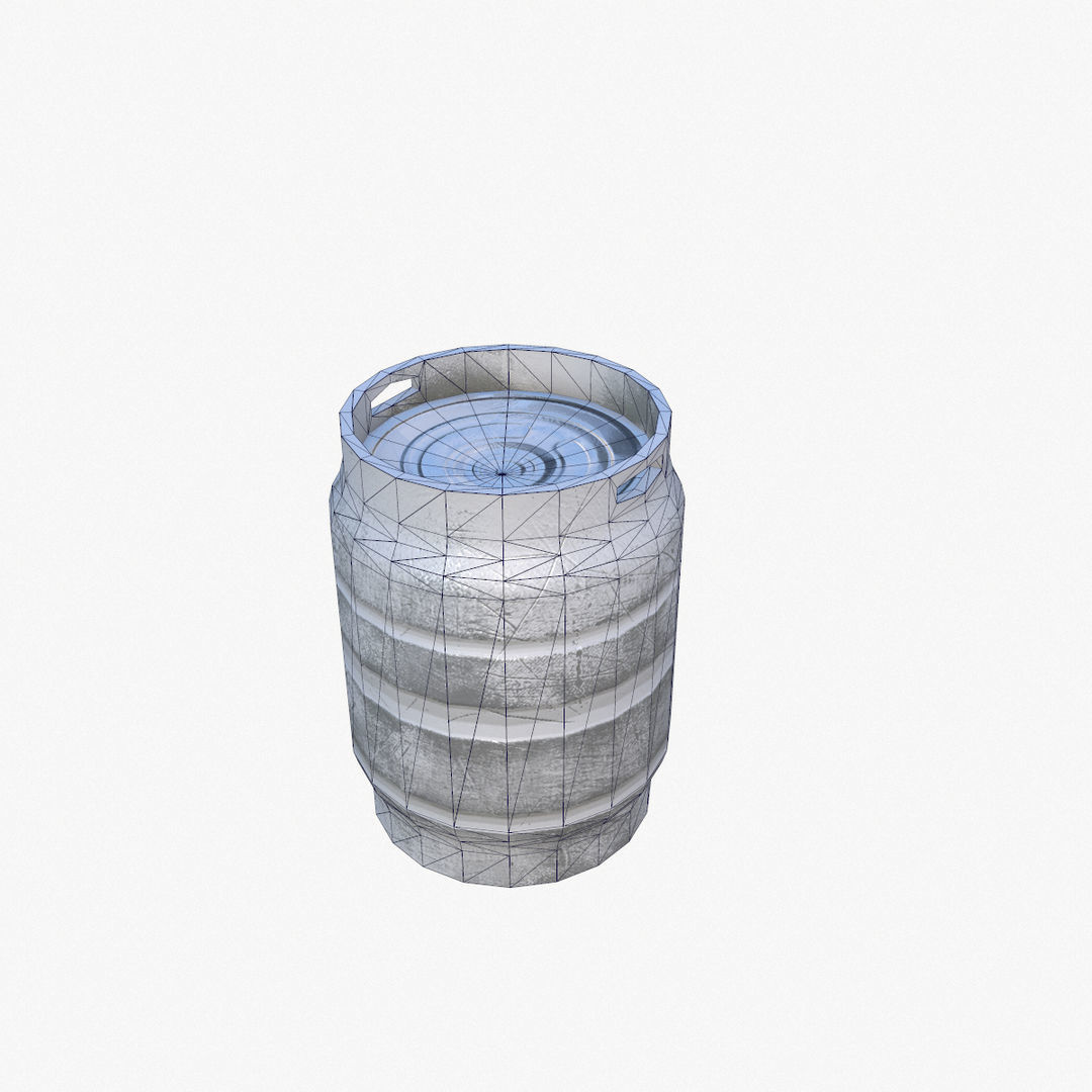 Barrels LP Low-poly 3D model_9