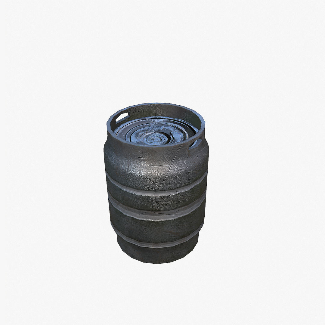 Barrels LP Low-poly 3D model_1