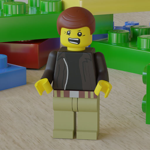 Lego Person Rigged zip file with a file for each step Low-poly 3D model_3