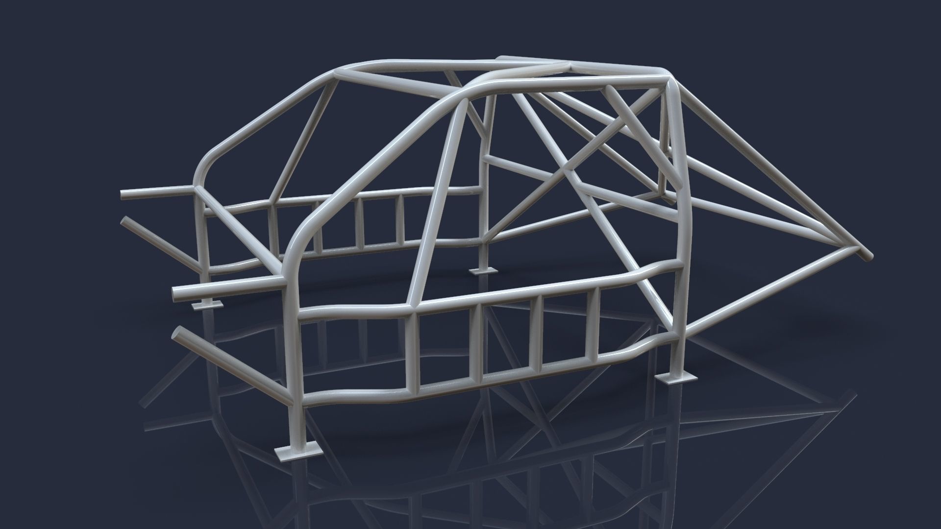 Roll cage V2 nascar style 3D model CGTrader