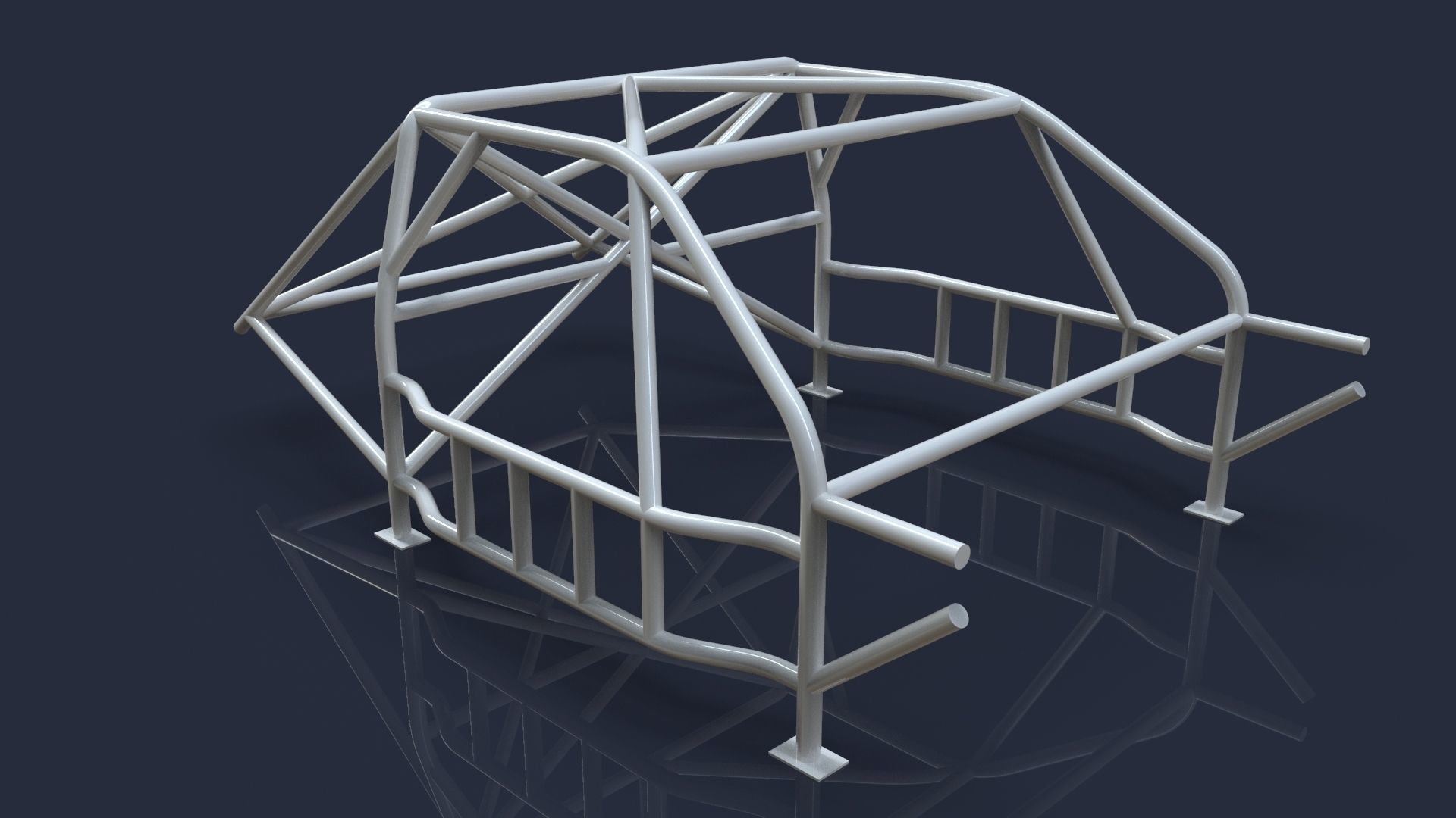 Nascar Structure Roll cage V2 - nascar style 3D model | CGTrader