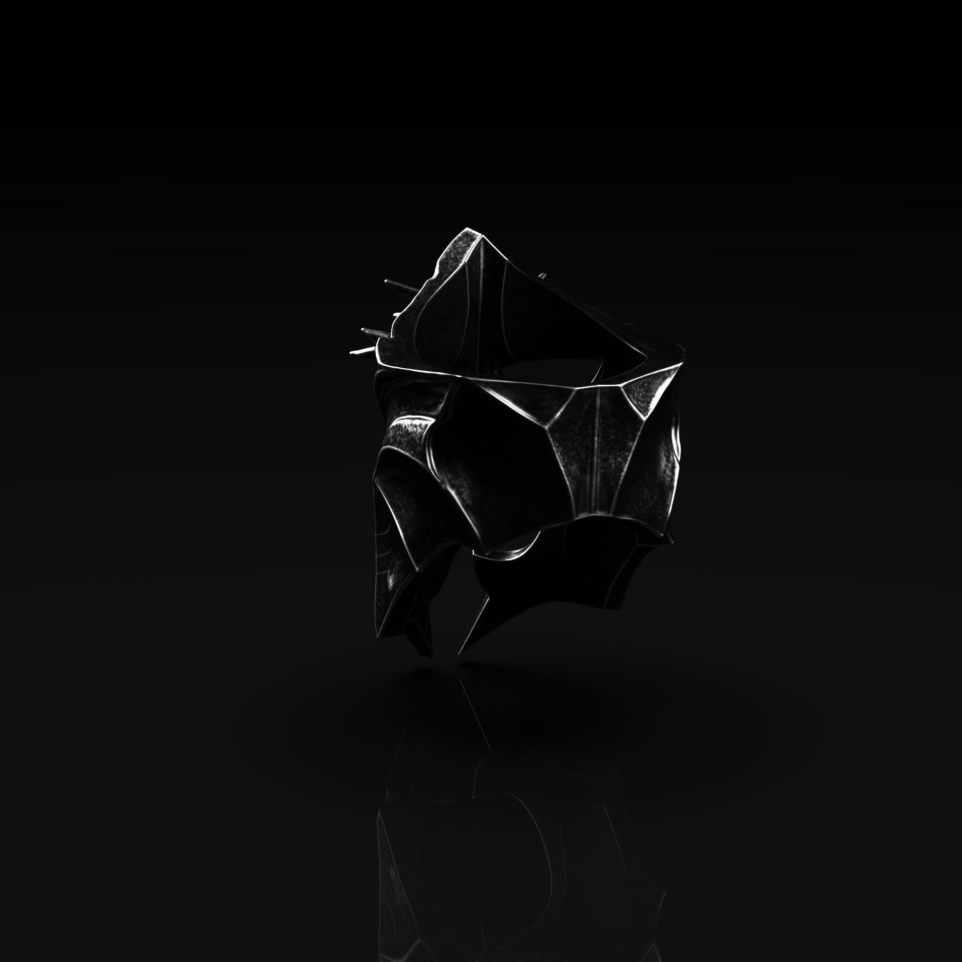 Witchking of Angmar Ring 3D print model_5