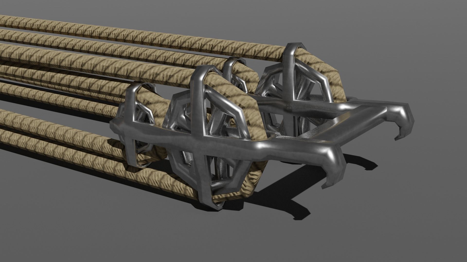 Siege Crossbow Low-poly 3D model_11