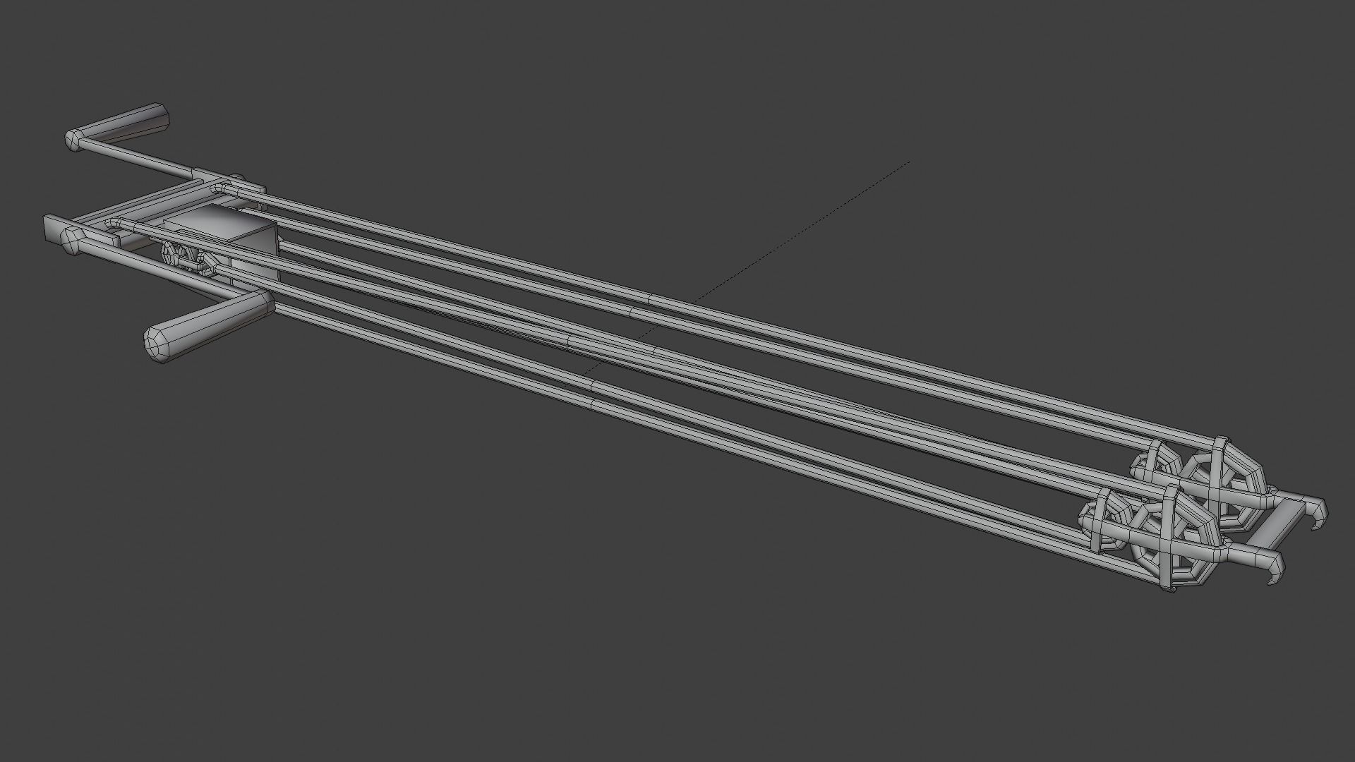 Siege Crossbow Low-poly 3D model_25