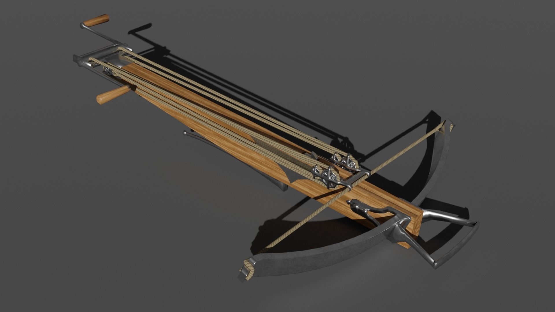 Siege Crossbow Low-poly 3D model_8