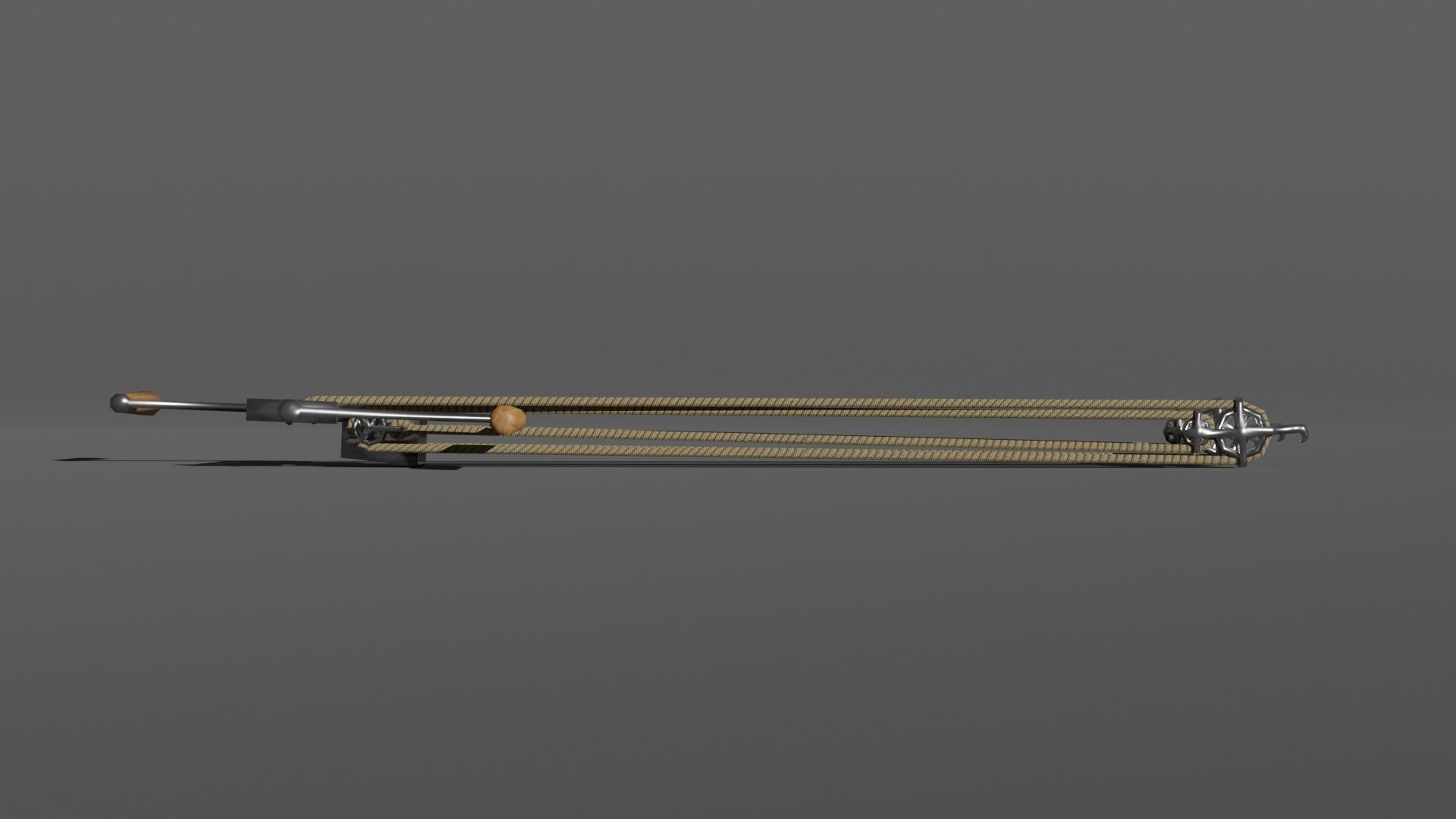 Siege Crossbow Low-poly 3D model_9
