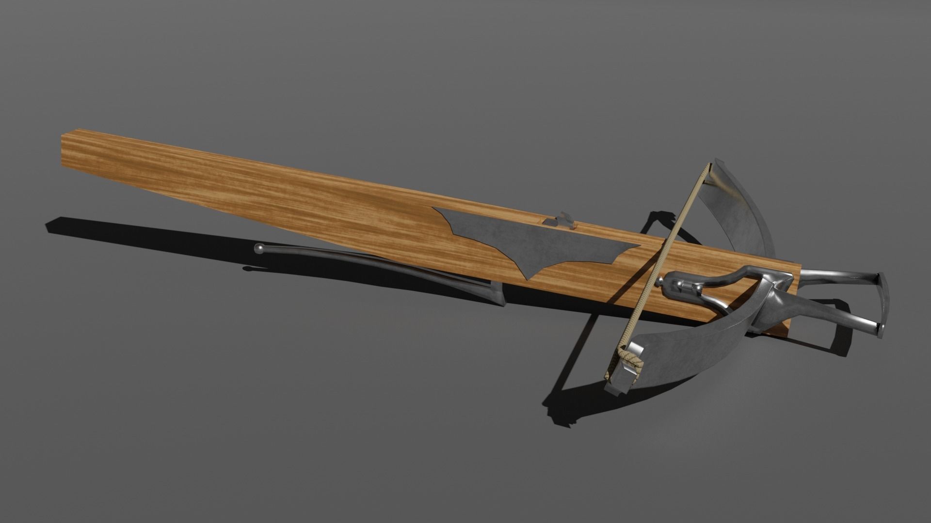 Siege Crossbow Low-poly 3D model_4