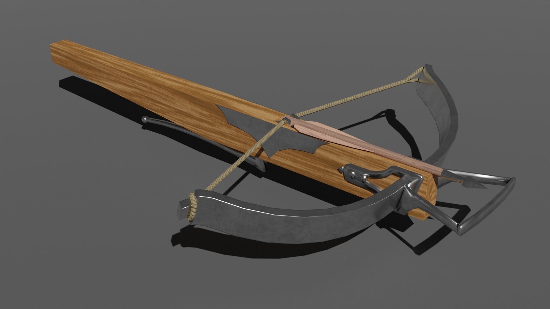 Siege Crossbow Low-poly 3D model_6