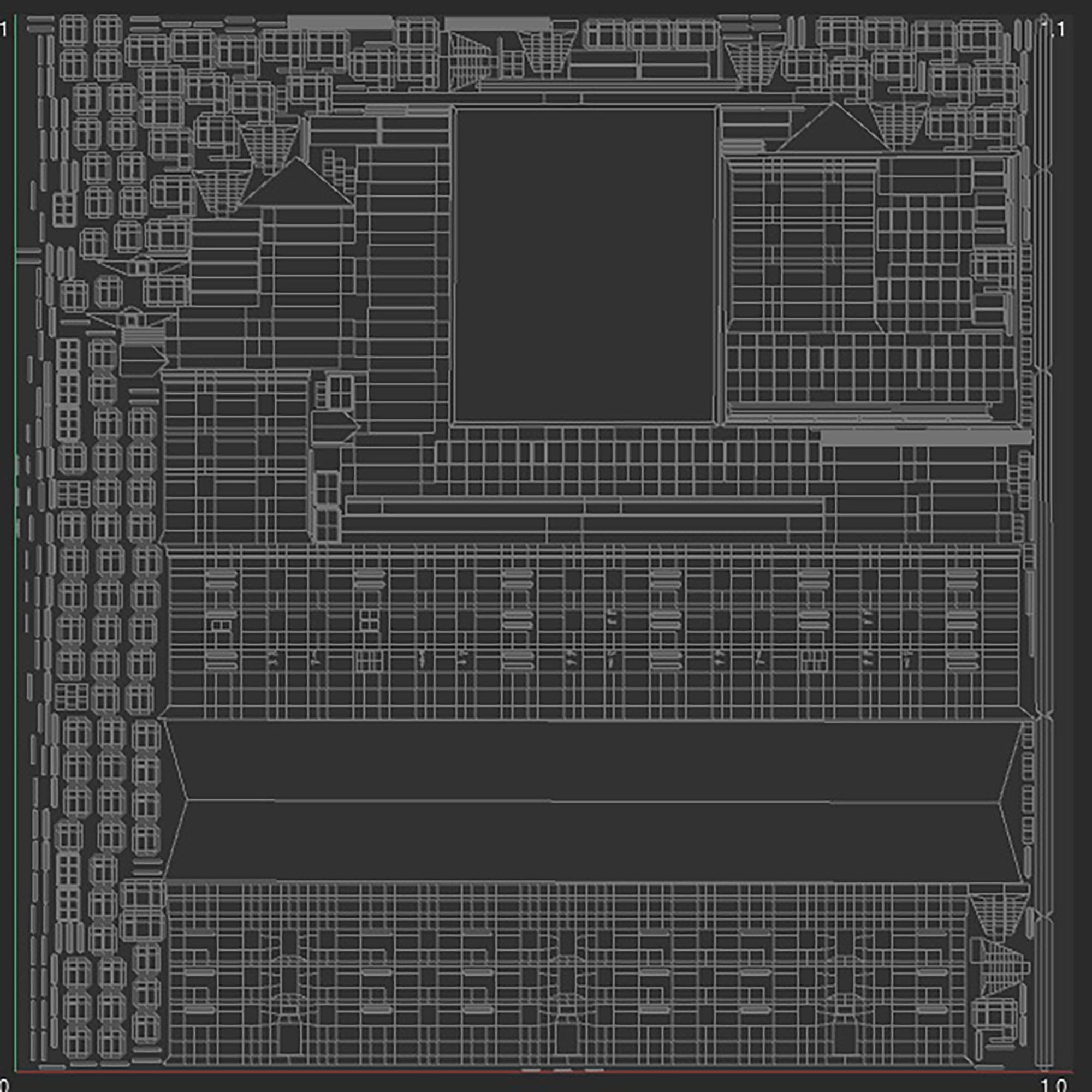 house red brick Low-poly 3D model_14