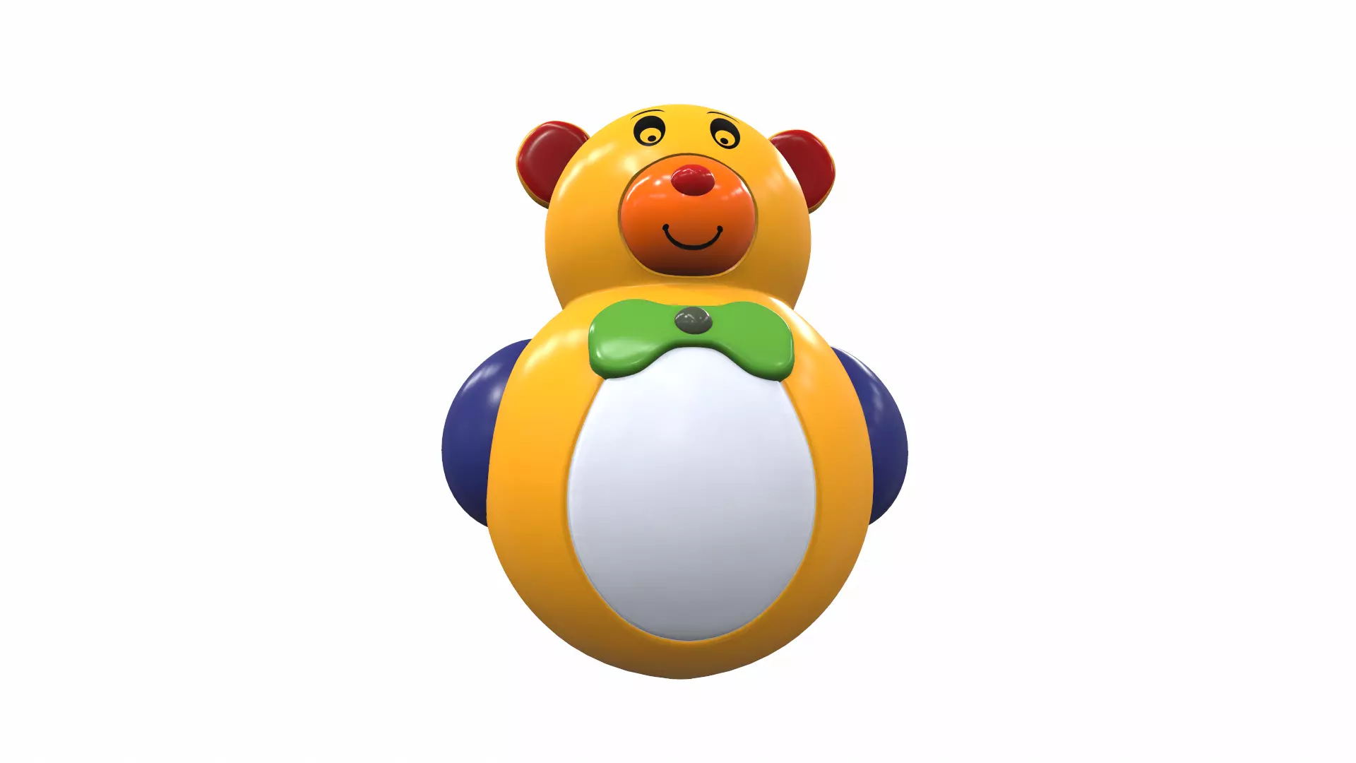 Plastic baby toy bear tumbler 3D model