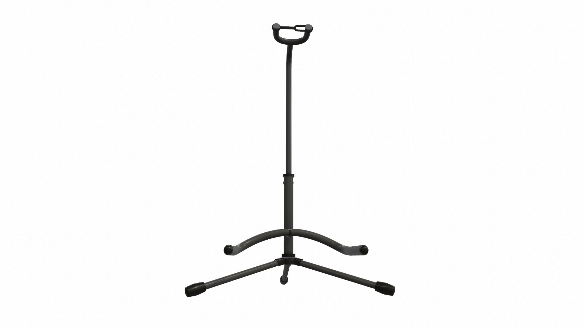 Electric bass guitar with strap and stand 1 3D model_19