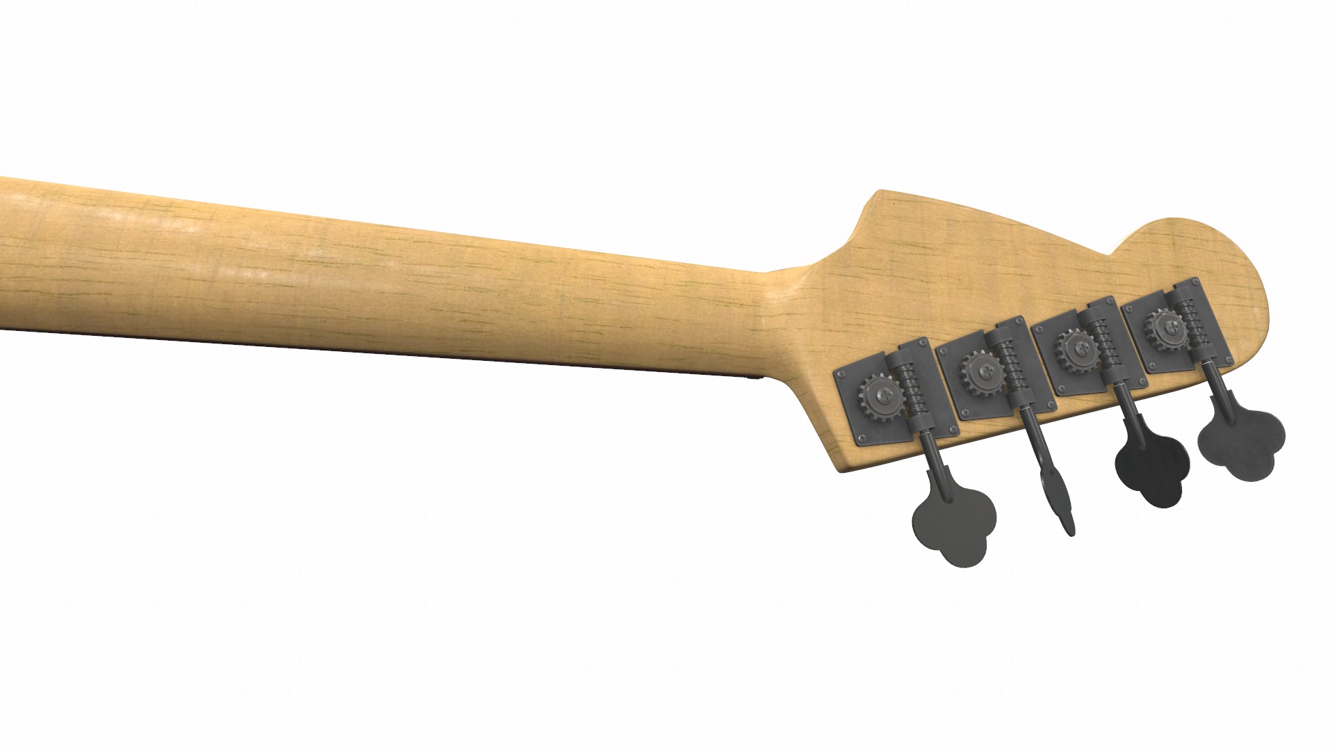 Electric bass guitar with strap and stand 1 3D model_14