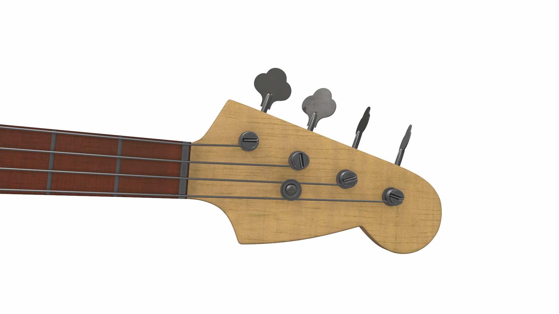 Electric bass guitar with strap and stand 1 3D model_17
