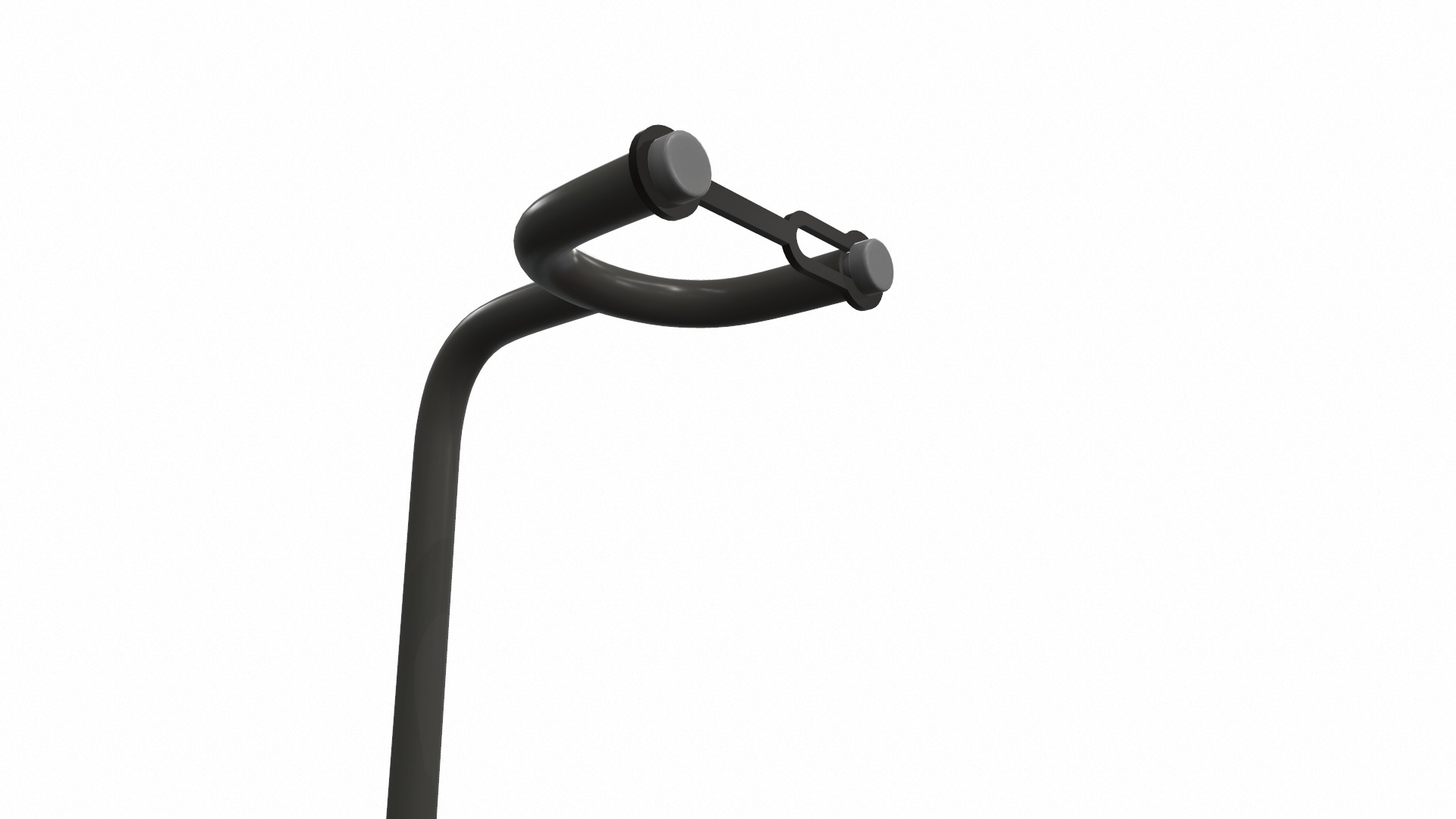 Electric bass guitar with strap and stand 1 3D model_22