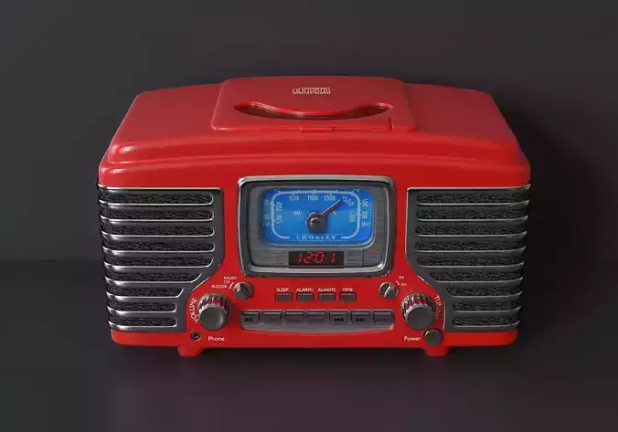 Desktop receiver with CD player 3D model