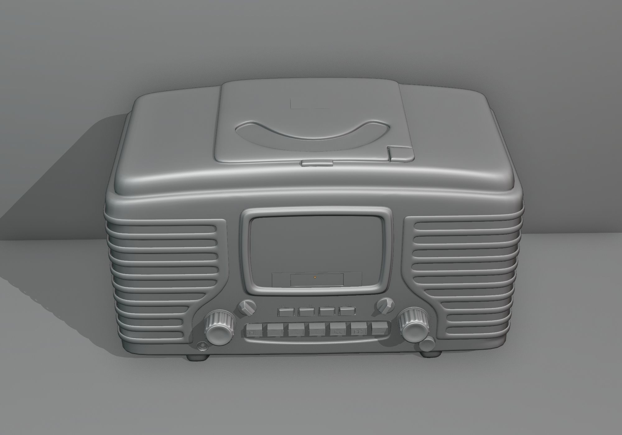 Desktop receiver with CD player 3D model_3
