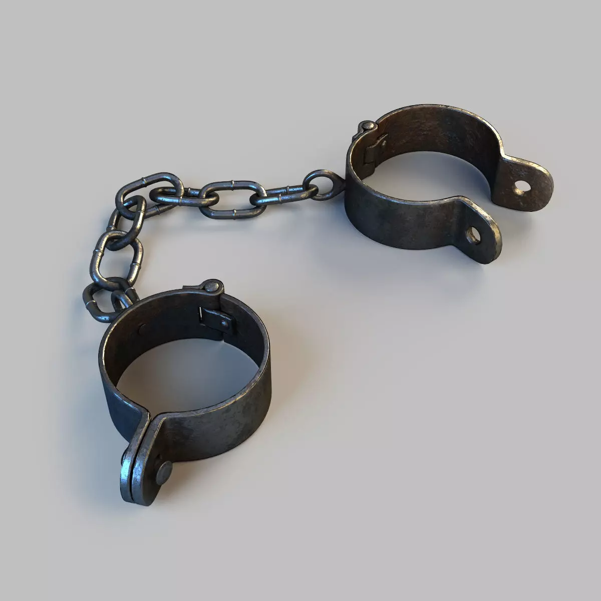 Shackles old Low-poly 3D model_0
