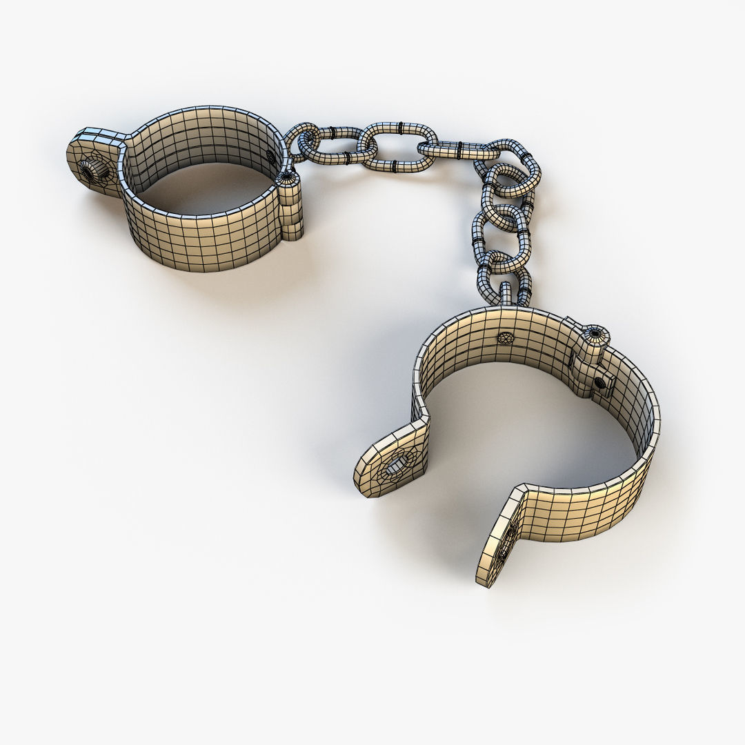 Shackles old Low-poly 3D model_7