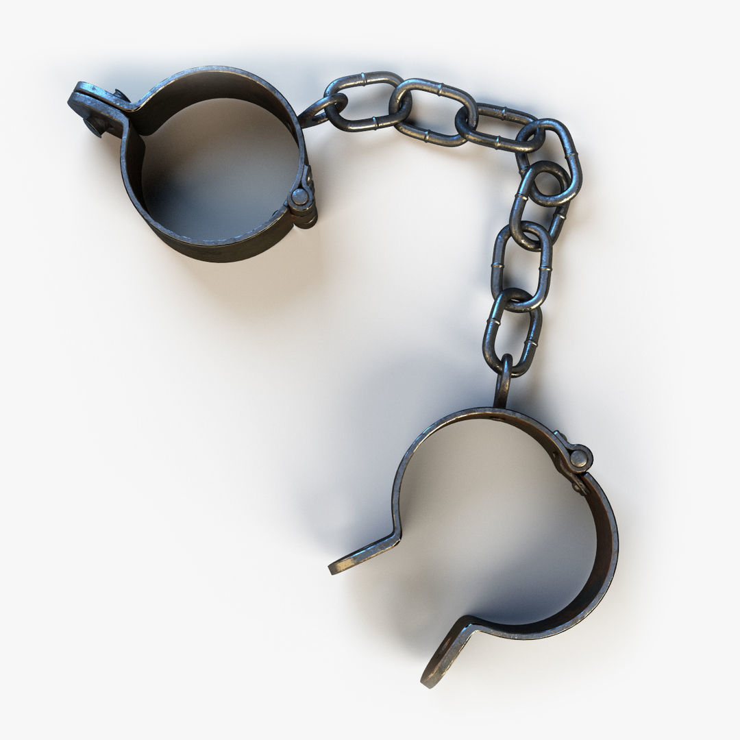Shackles old Low-poly 3D model_3