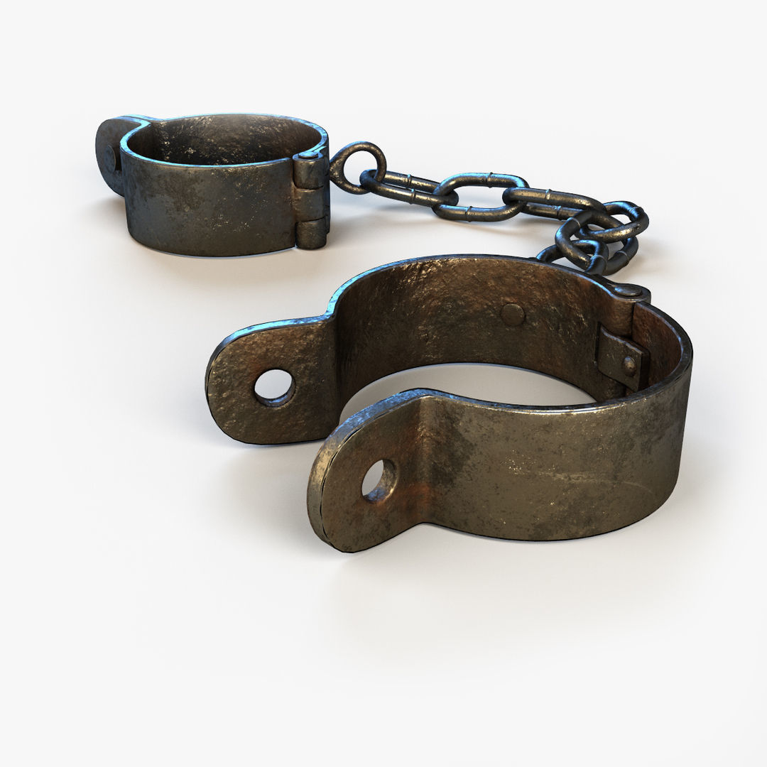 Shackles old Low-poly 3D model_4
