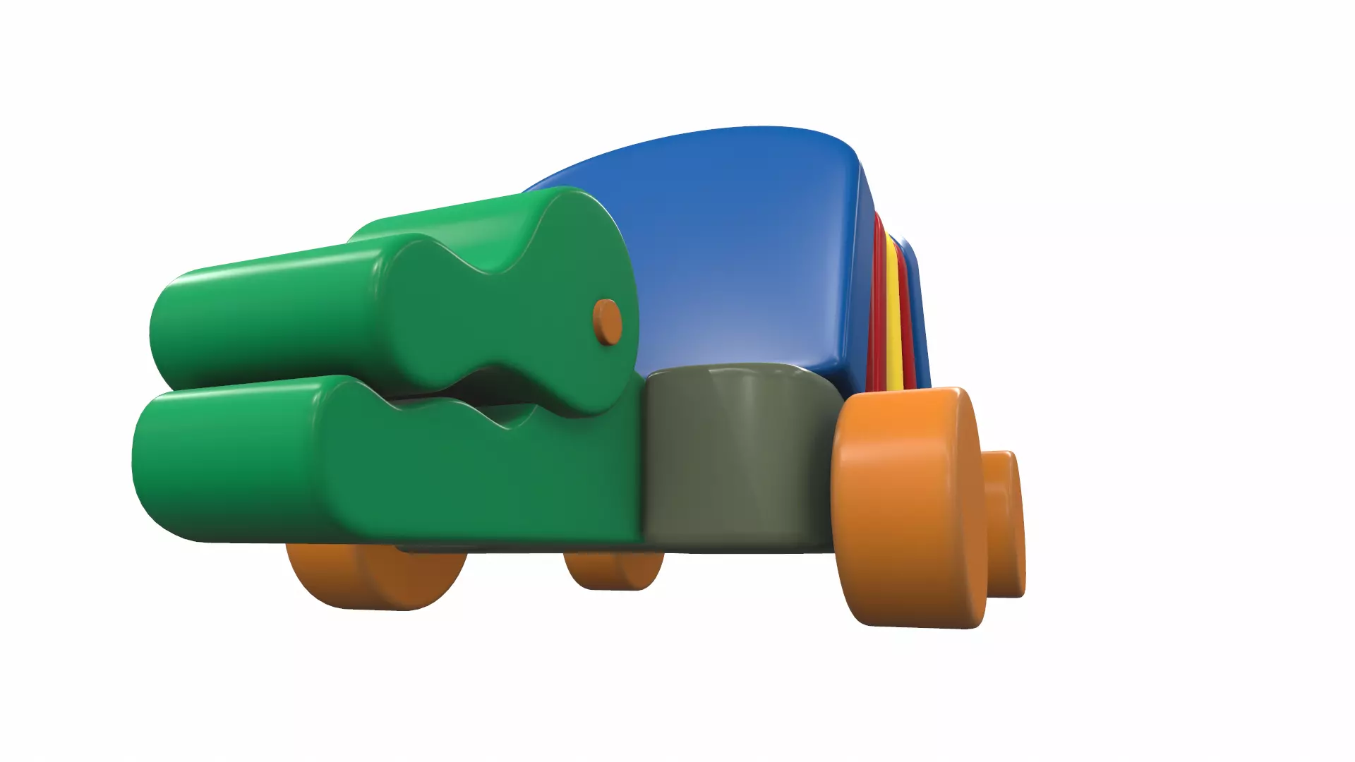 Plastic baby toy crocodile 3D model