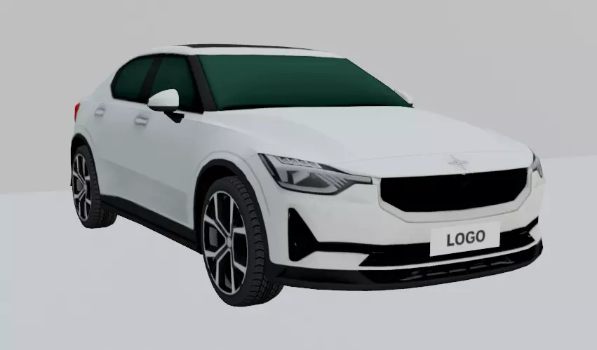 POLESTAR LOWPOLY volvo Low-poly 3D model