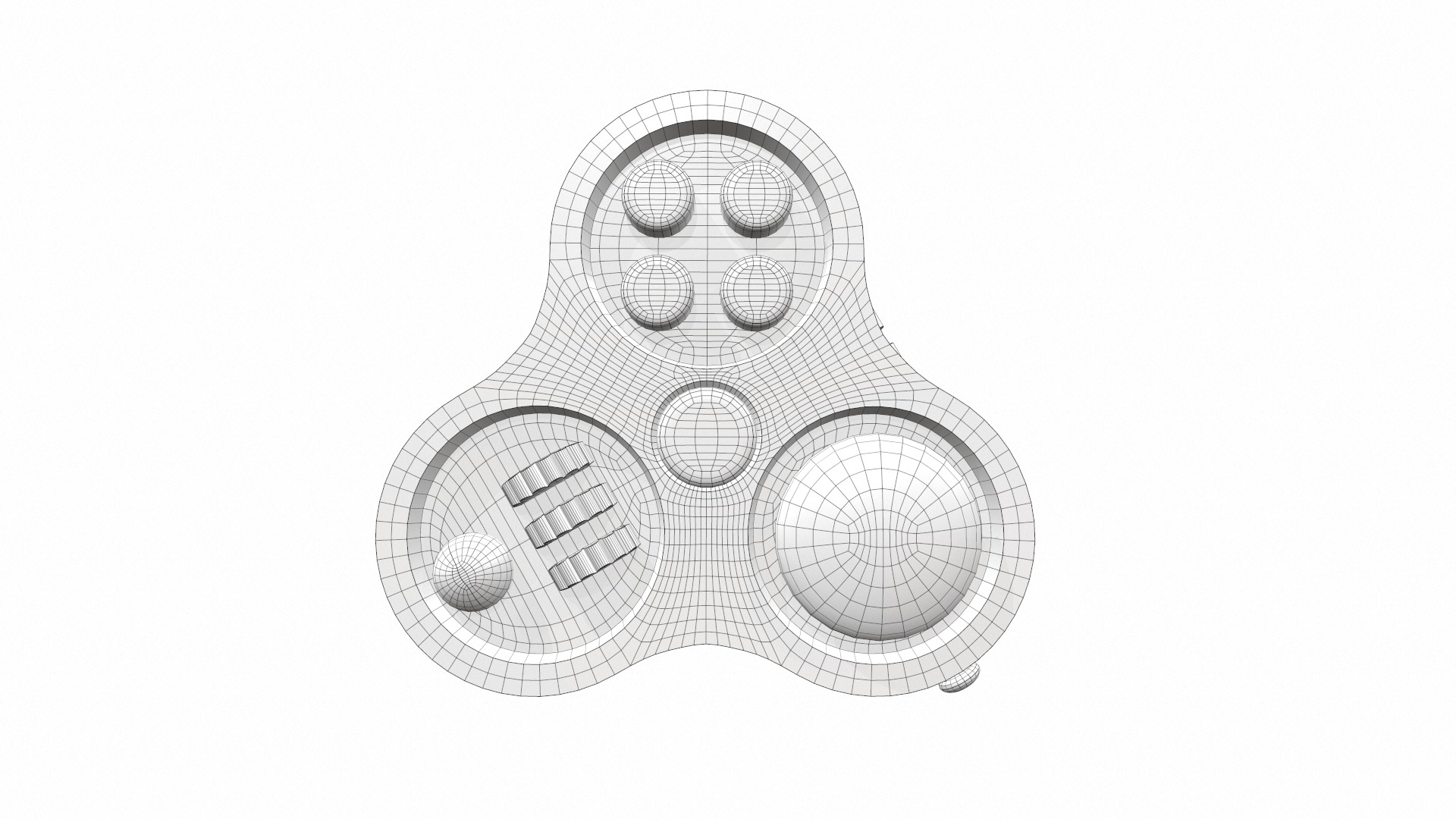 Plastic baby toy fidget spinner 3D model_7