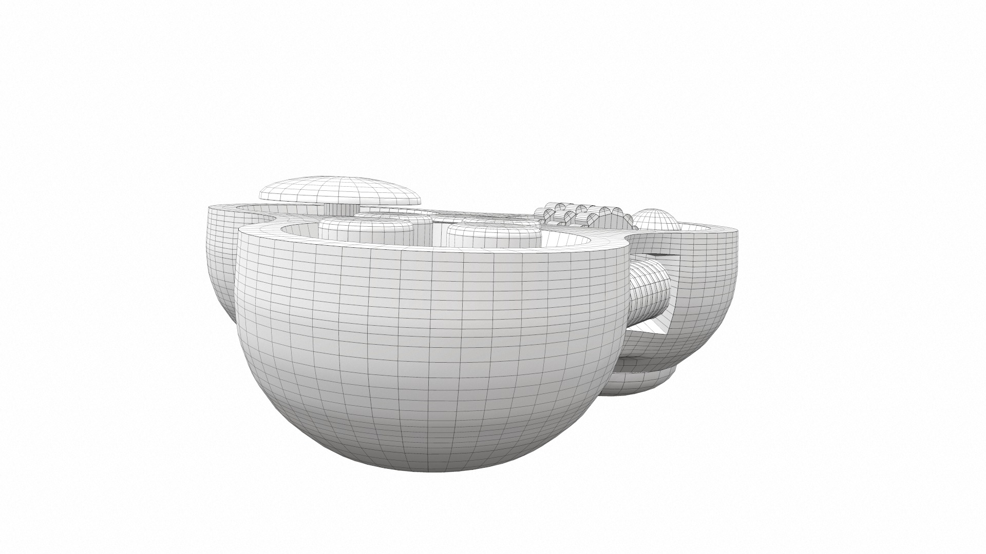 Plastic baby toy fidget spinner 3D model_12