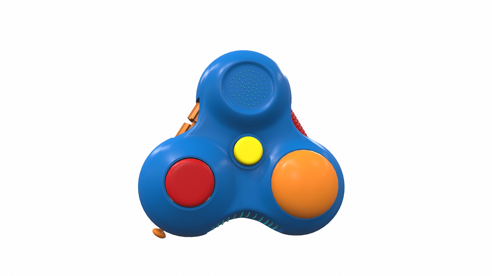 Plastic baby toy fidget spinner 3D model_3