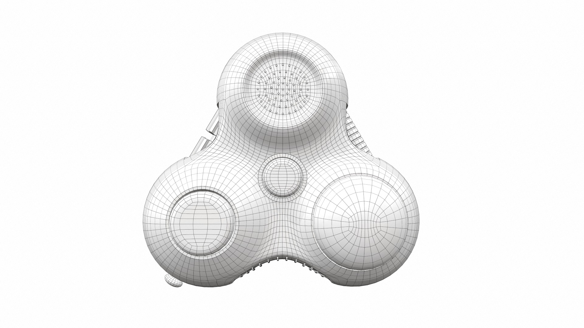 Plastic baby toy fidget spinner 3D model_9