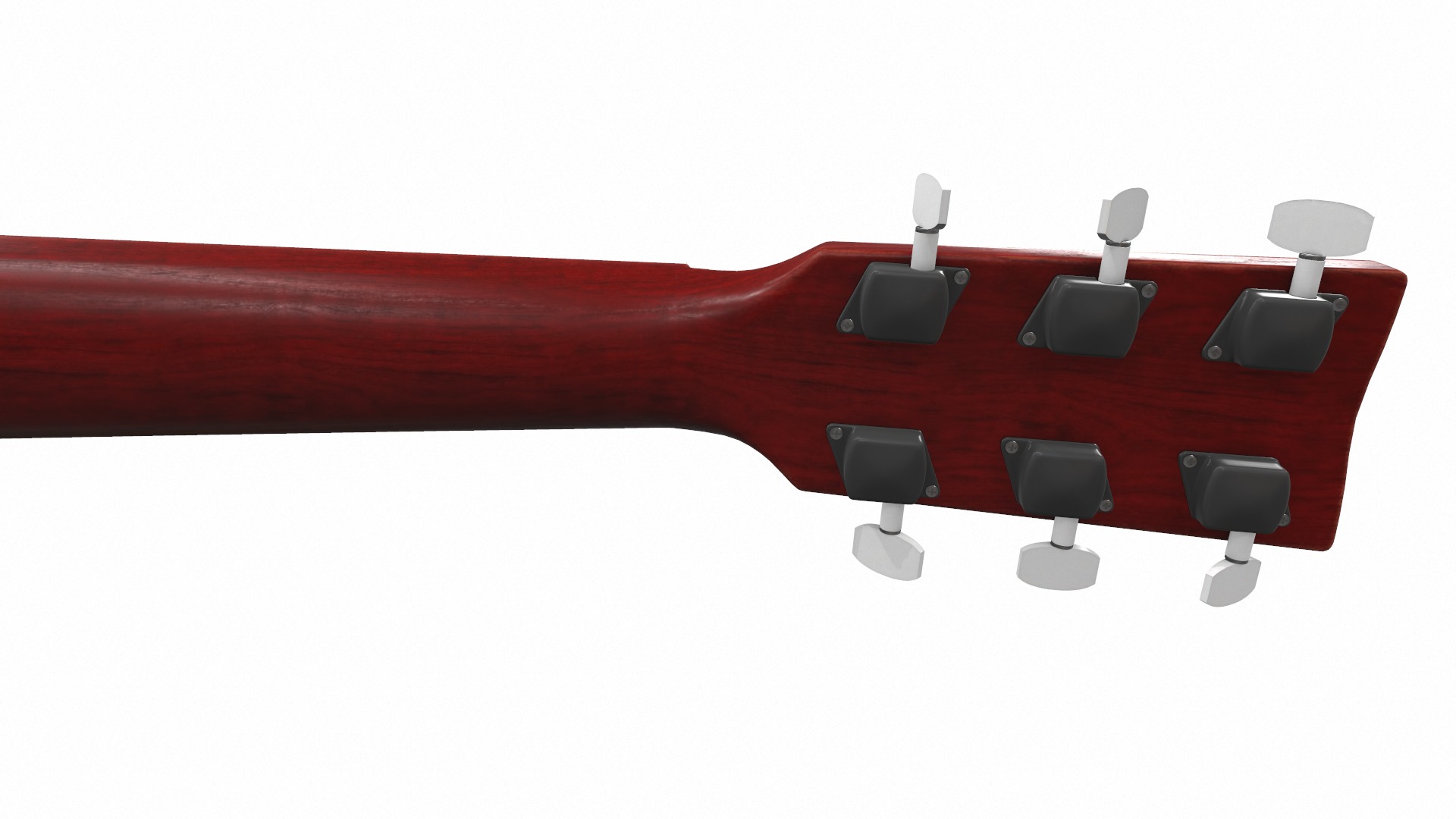 Acoustic bass guitar with strap and stand 3D model_14