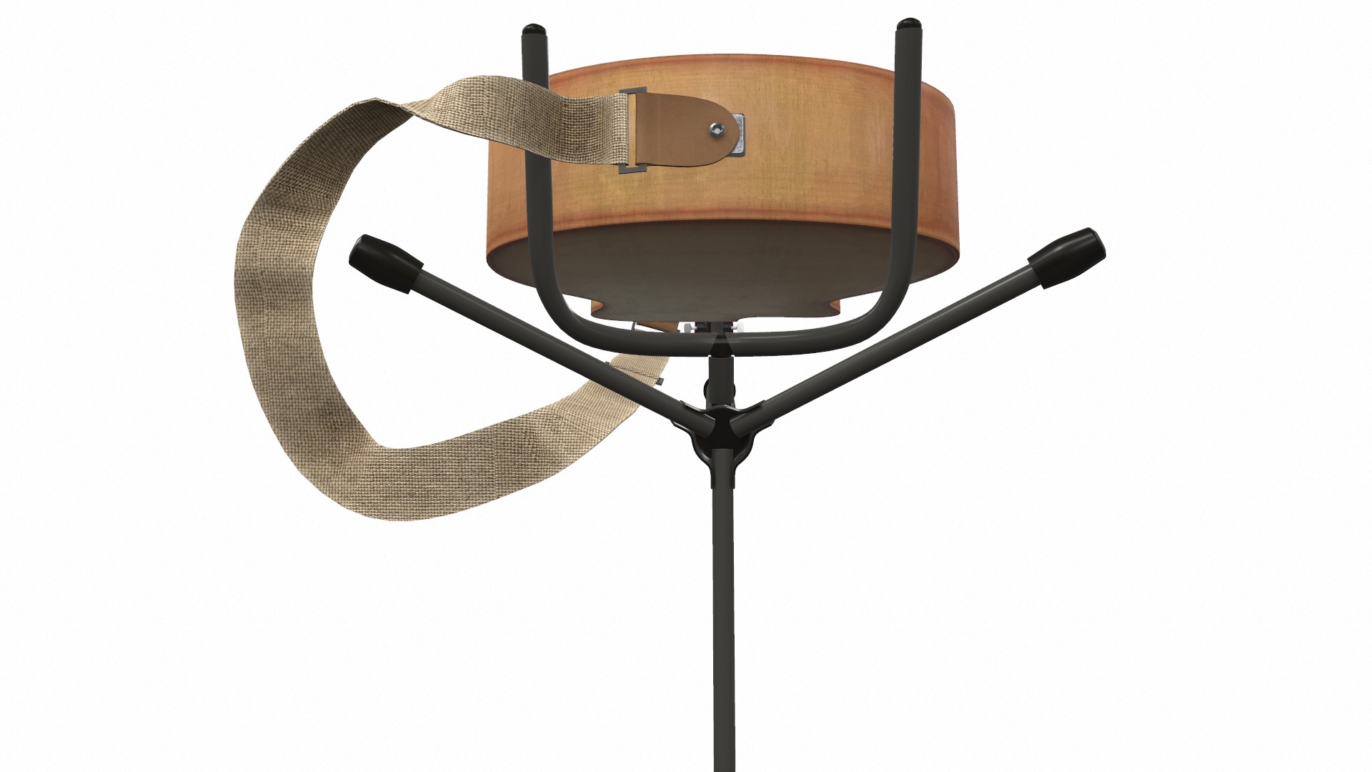 Acoustic bass guitar with strap and stand 3D model_5