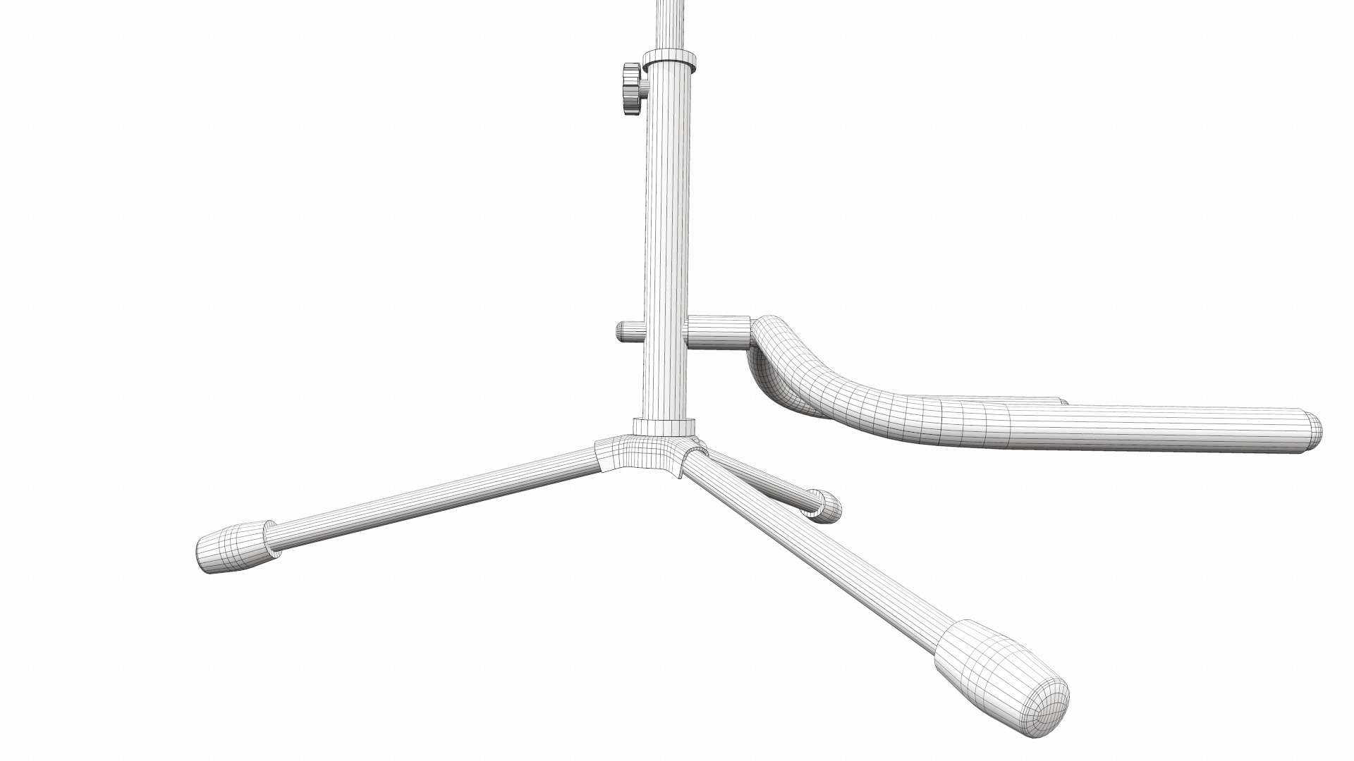 Electric bass guitar with strap and stand 3 3D model_41