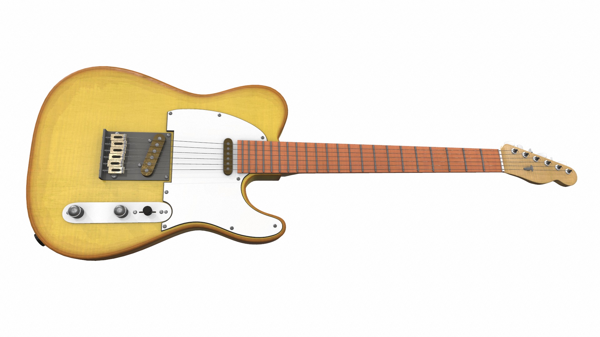 Electric bass guitar with strap and stand 3 3D model_9