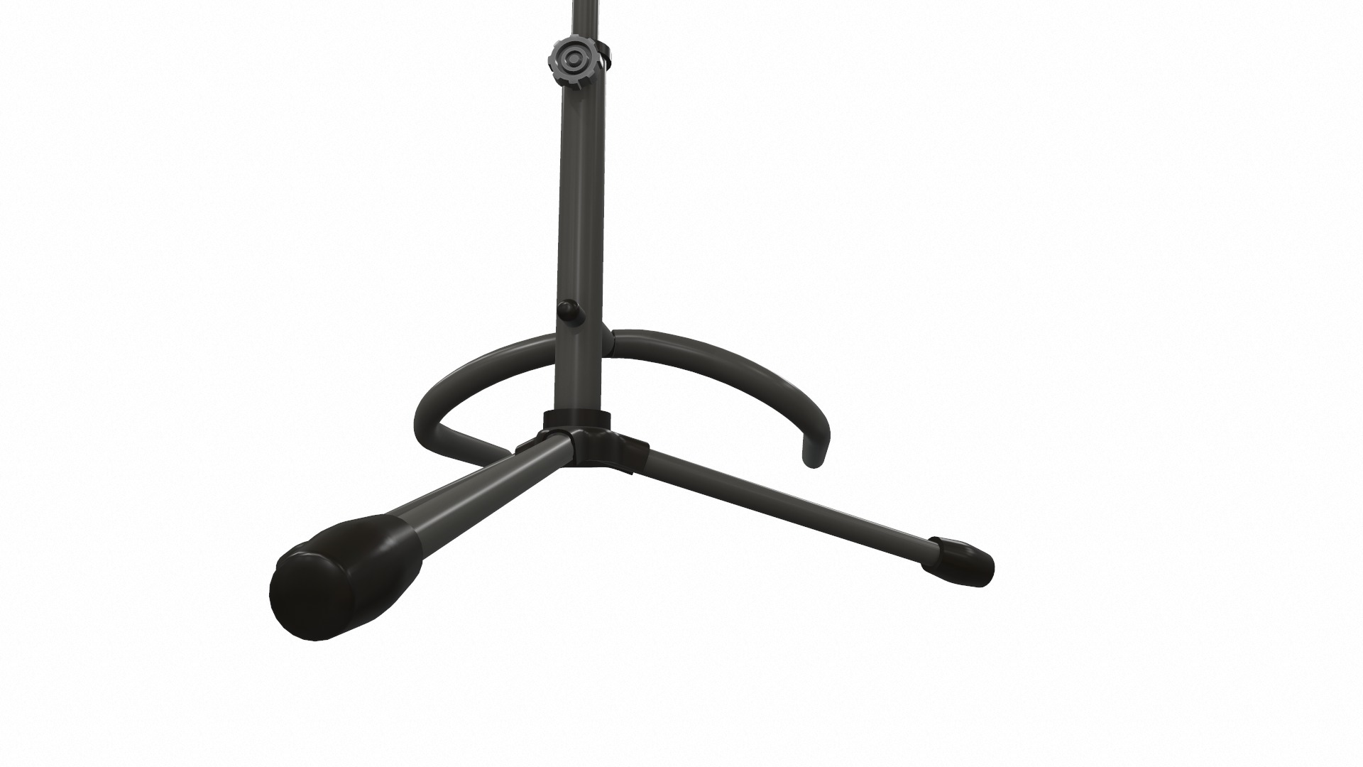 Electric bass guitar with strap and stand 3 3D model_19