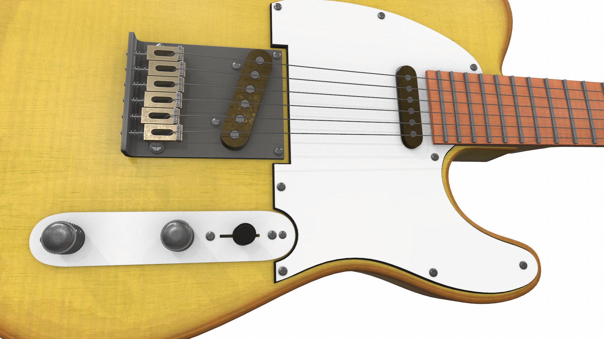 Electric bass guitar with strap and stand 3 3D model_13