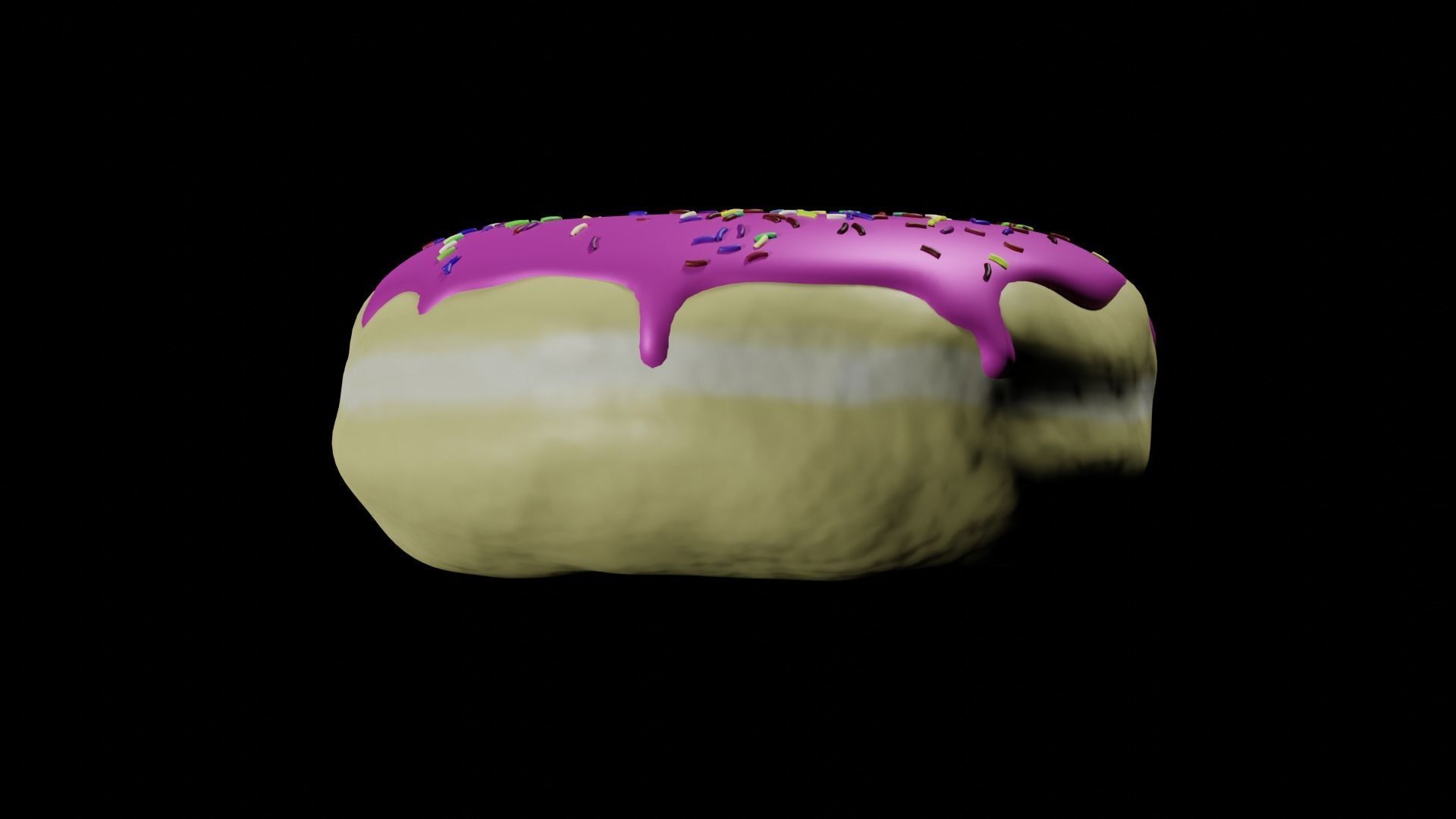 donuts donut with sprinkles Low-poly 3D model_4