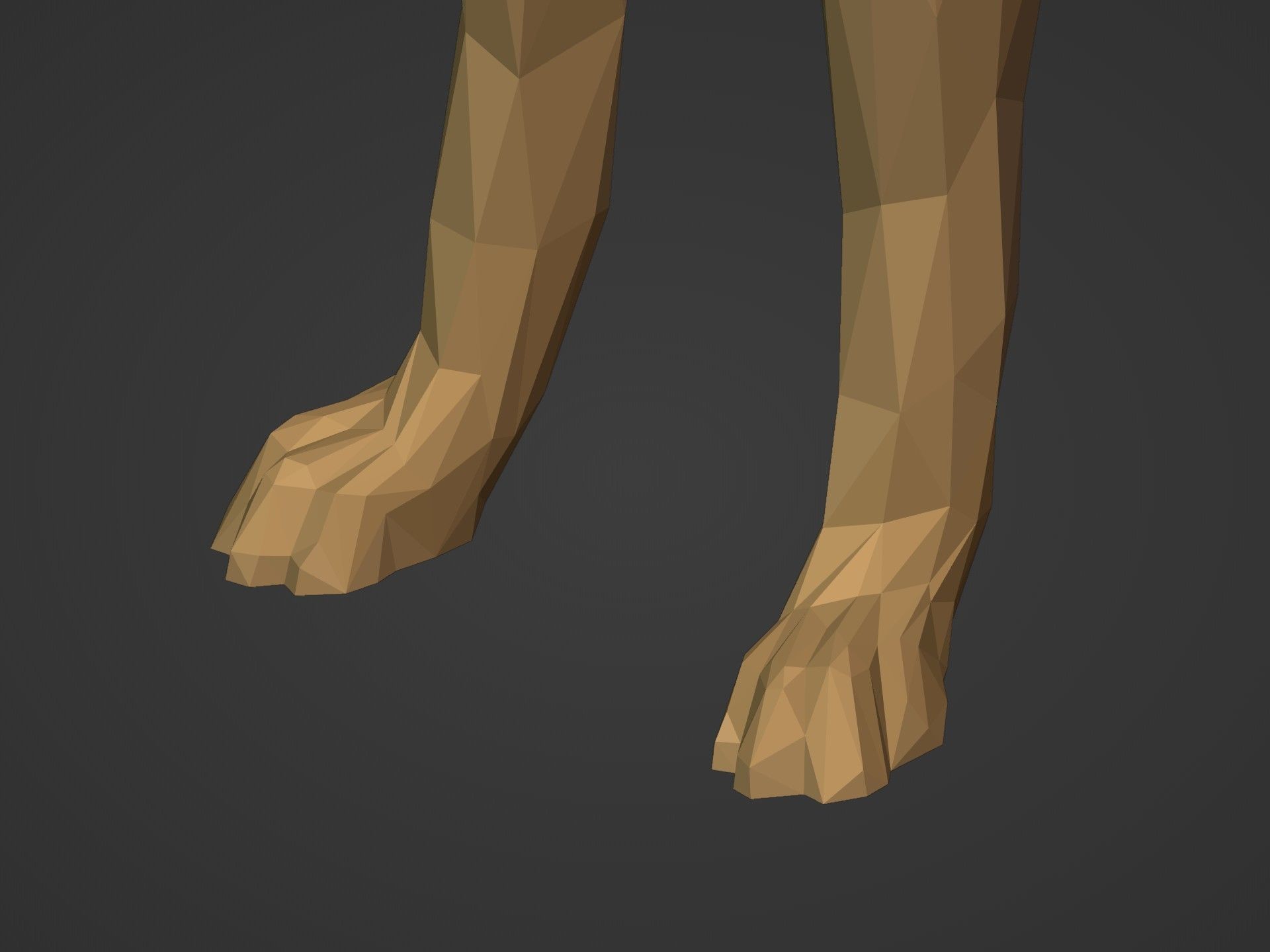 Low Poly Dog - German Shepherd Low-poly 3D model_21
