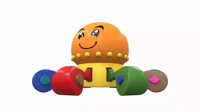 Plastic baby toy octopus