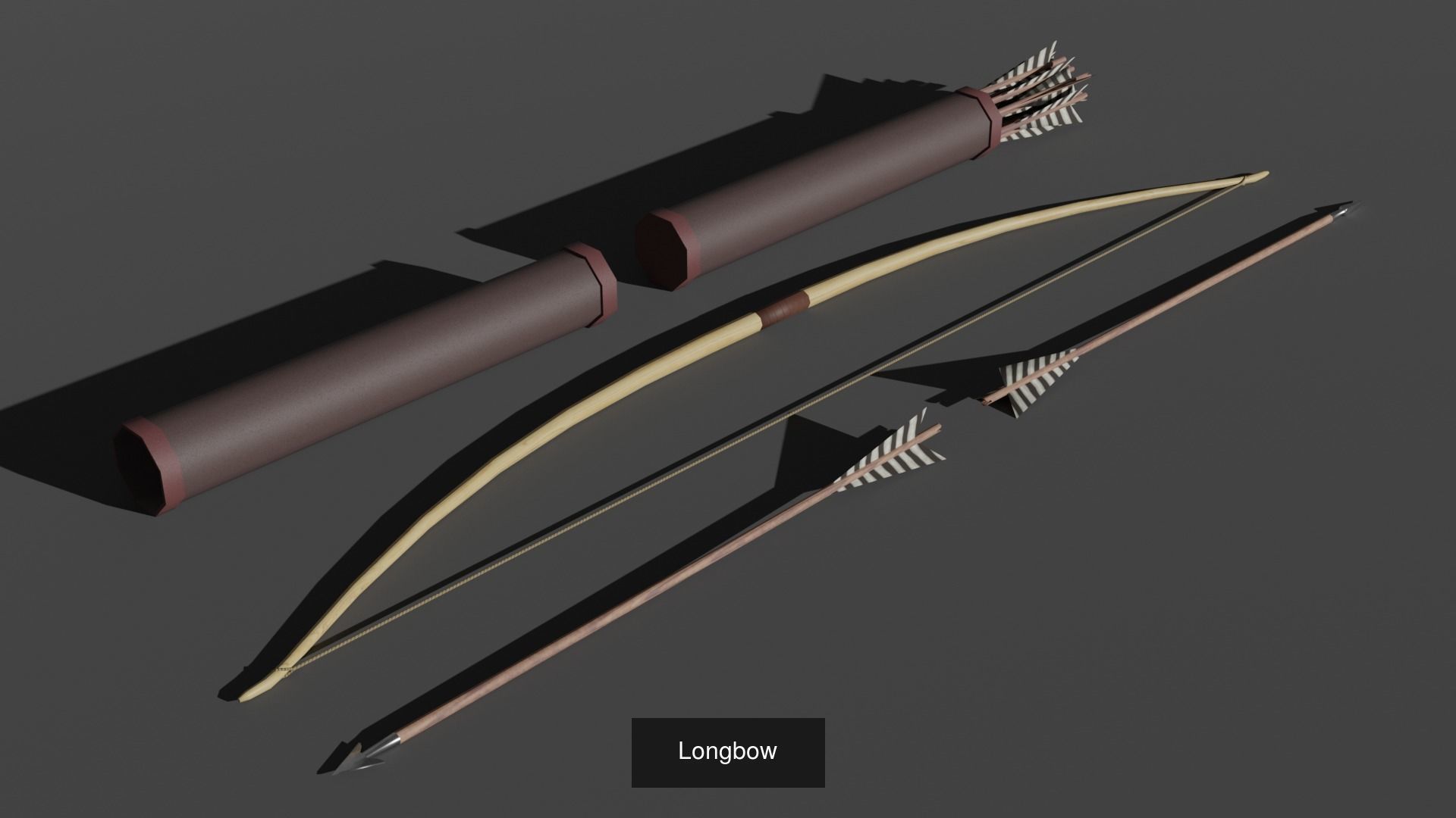 Medieval Bows and Crossbows 3D Model Collection_6