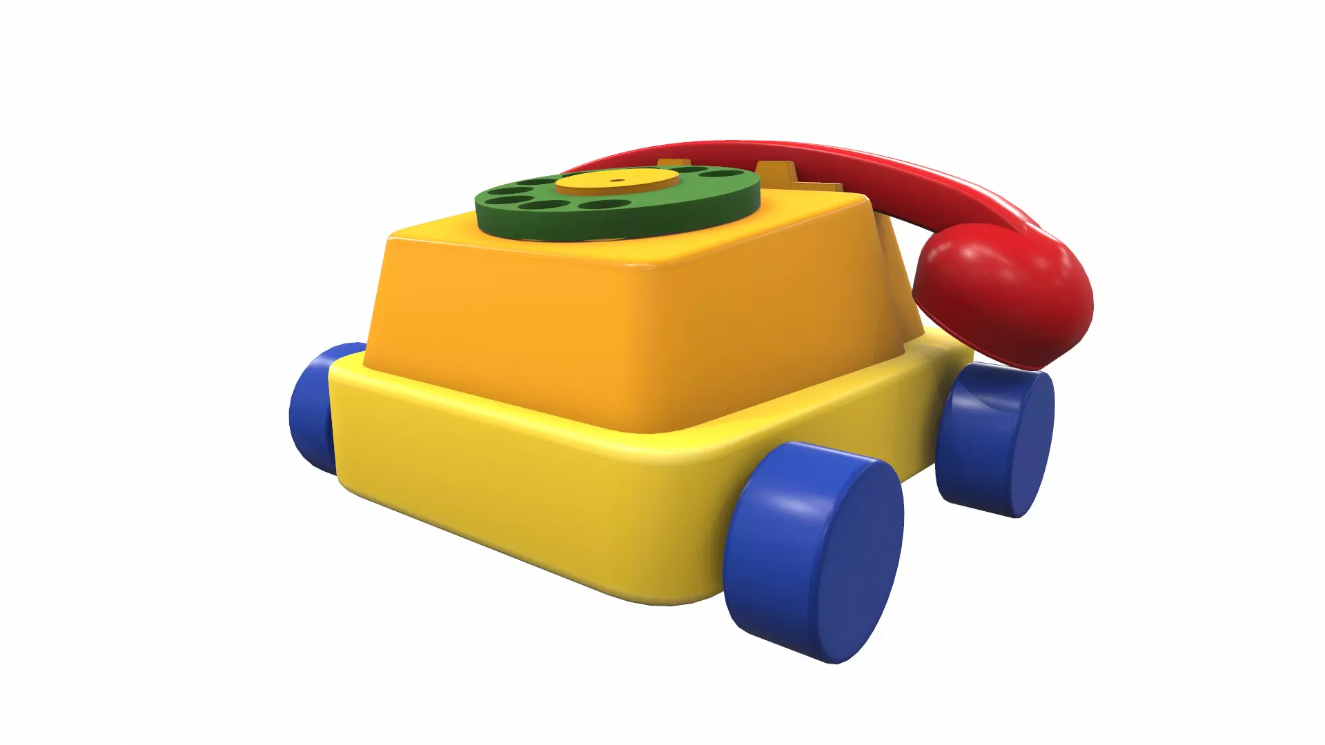 Plastic baby toy phone 3D model