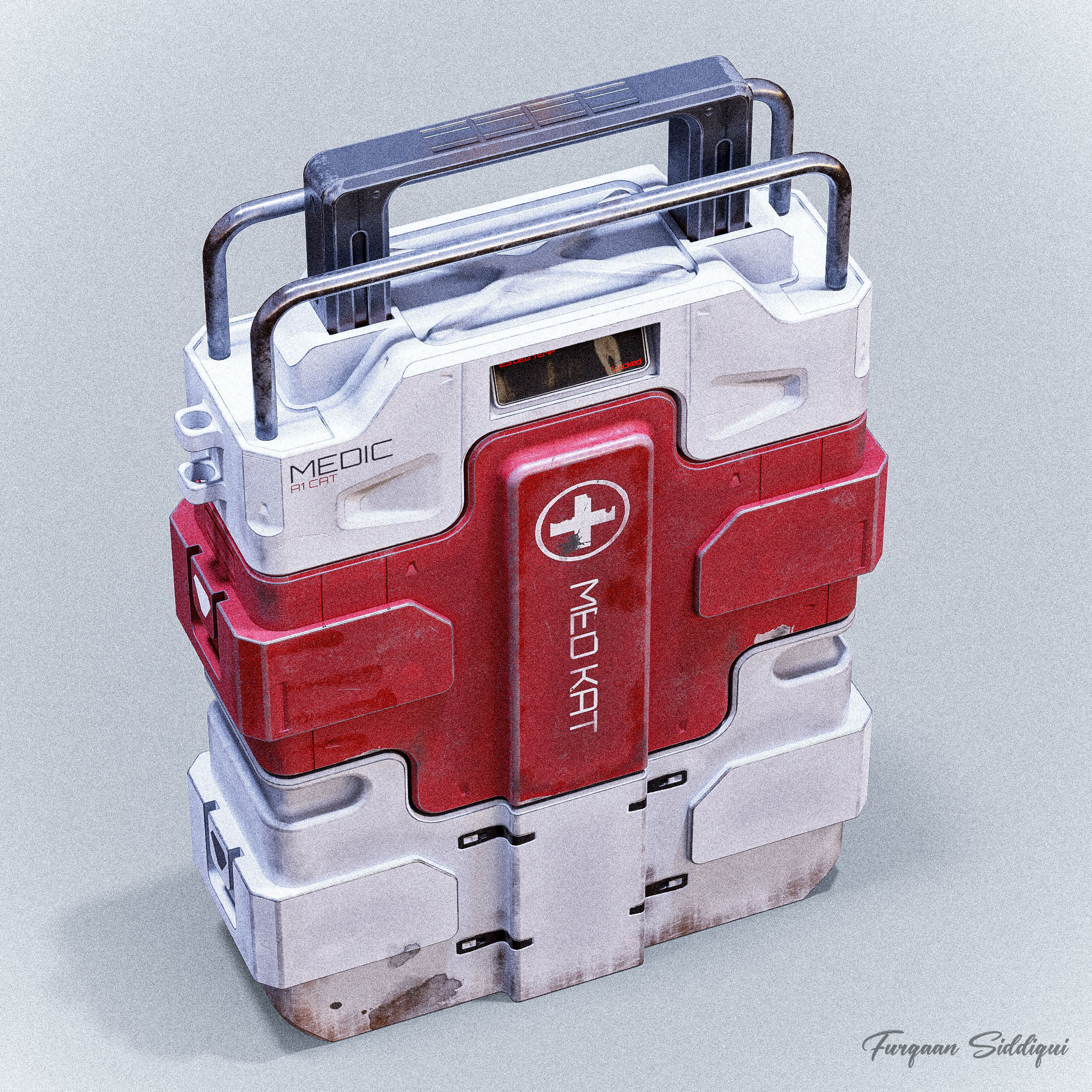 Sci-fi Med Kit Low-poly 3D model_5