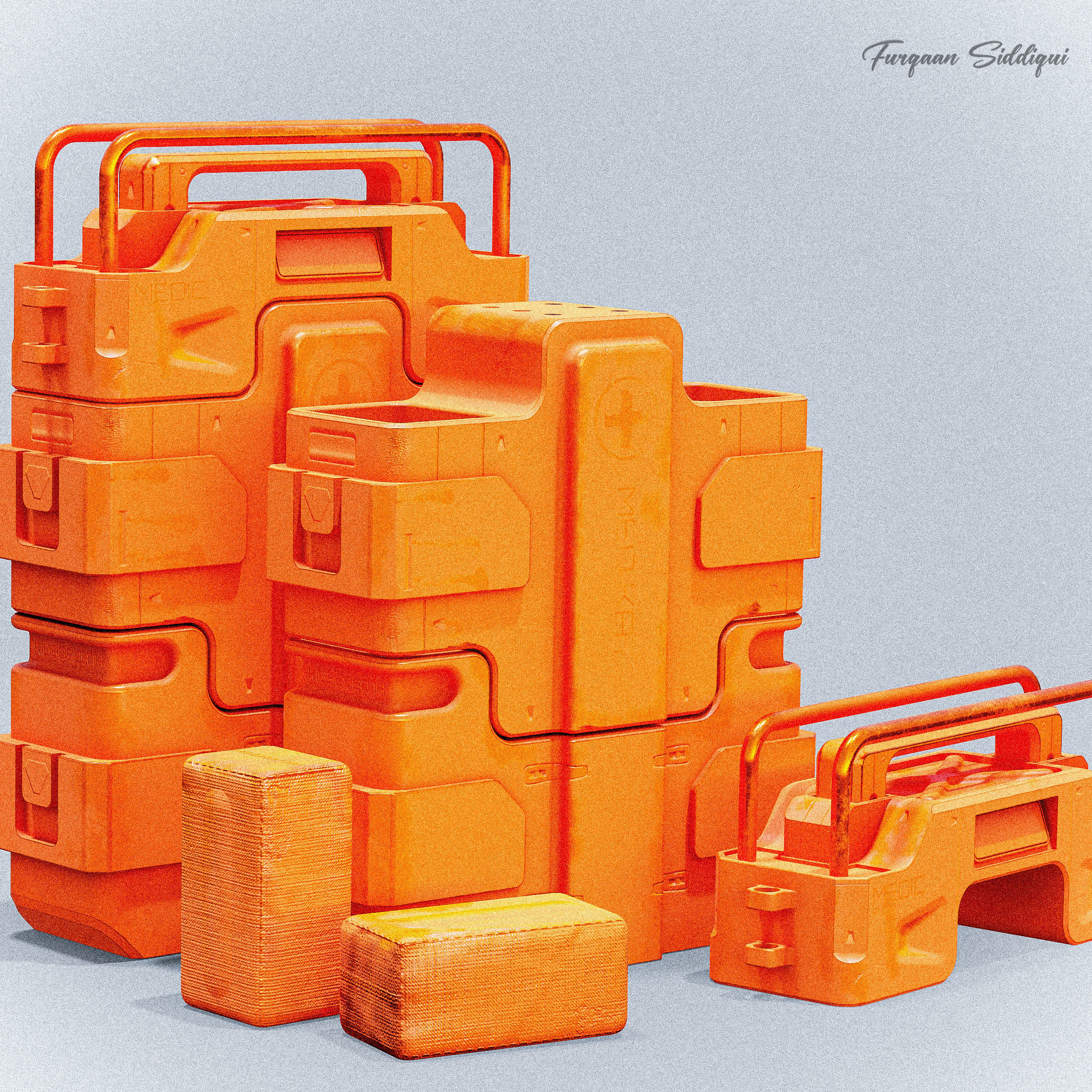 Sci-fi Med Kit Low-poly 3D model_12