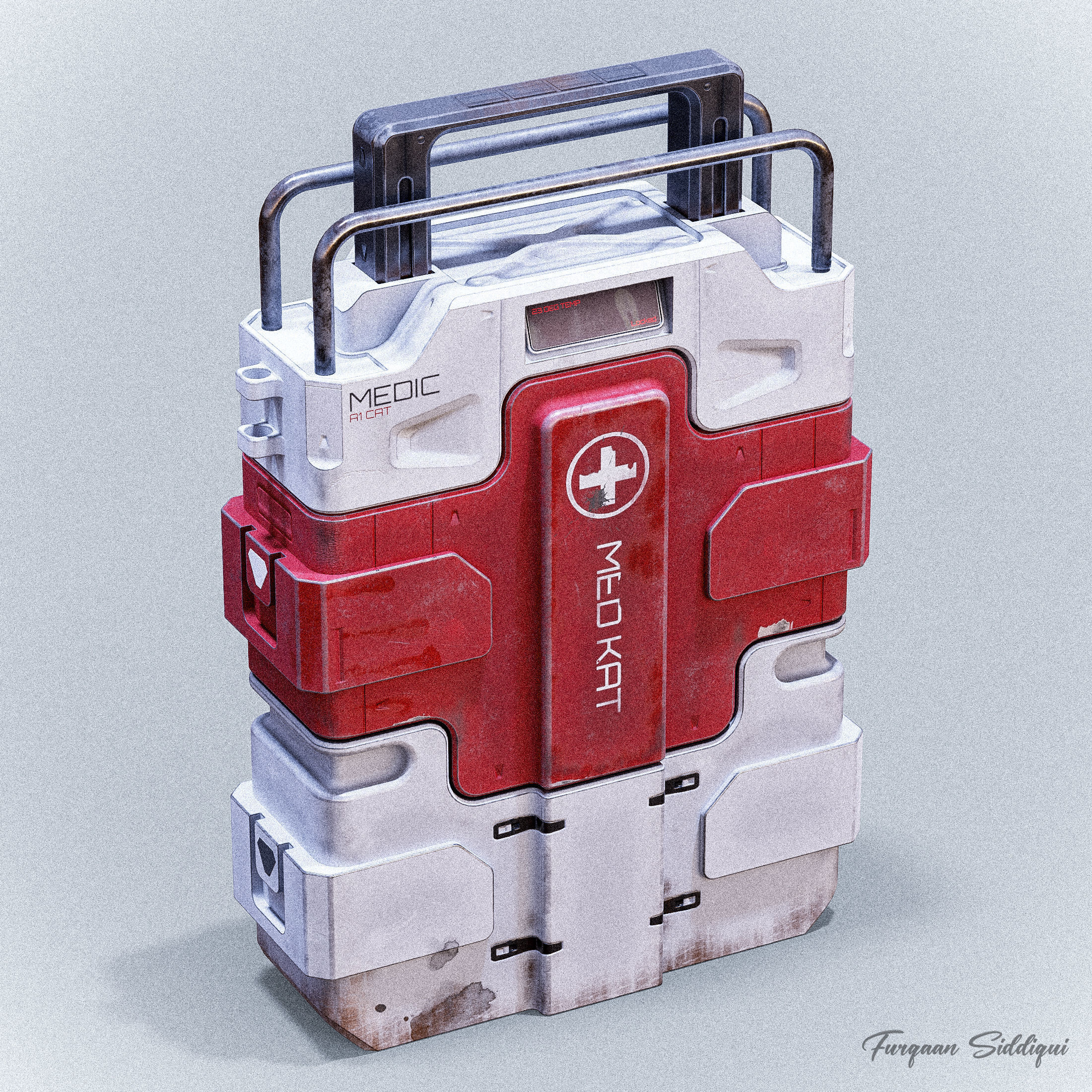 Sci-fi Med Kit Low-poly 3D model_2