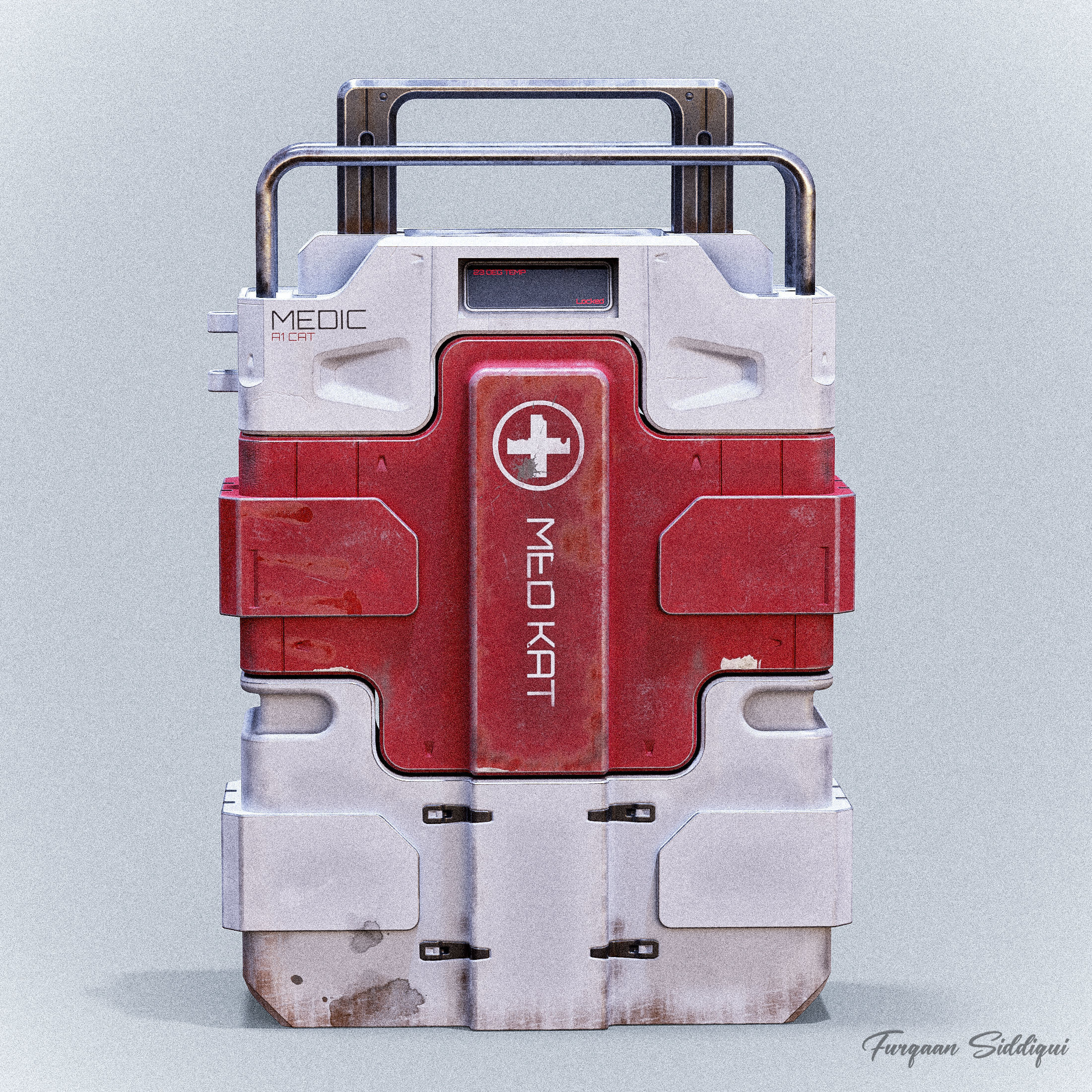Sci-fi Med Kit Low-poly 3D model_4