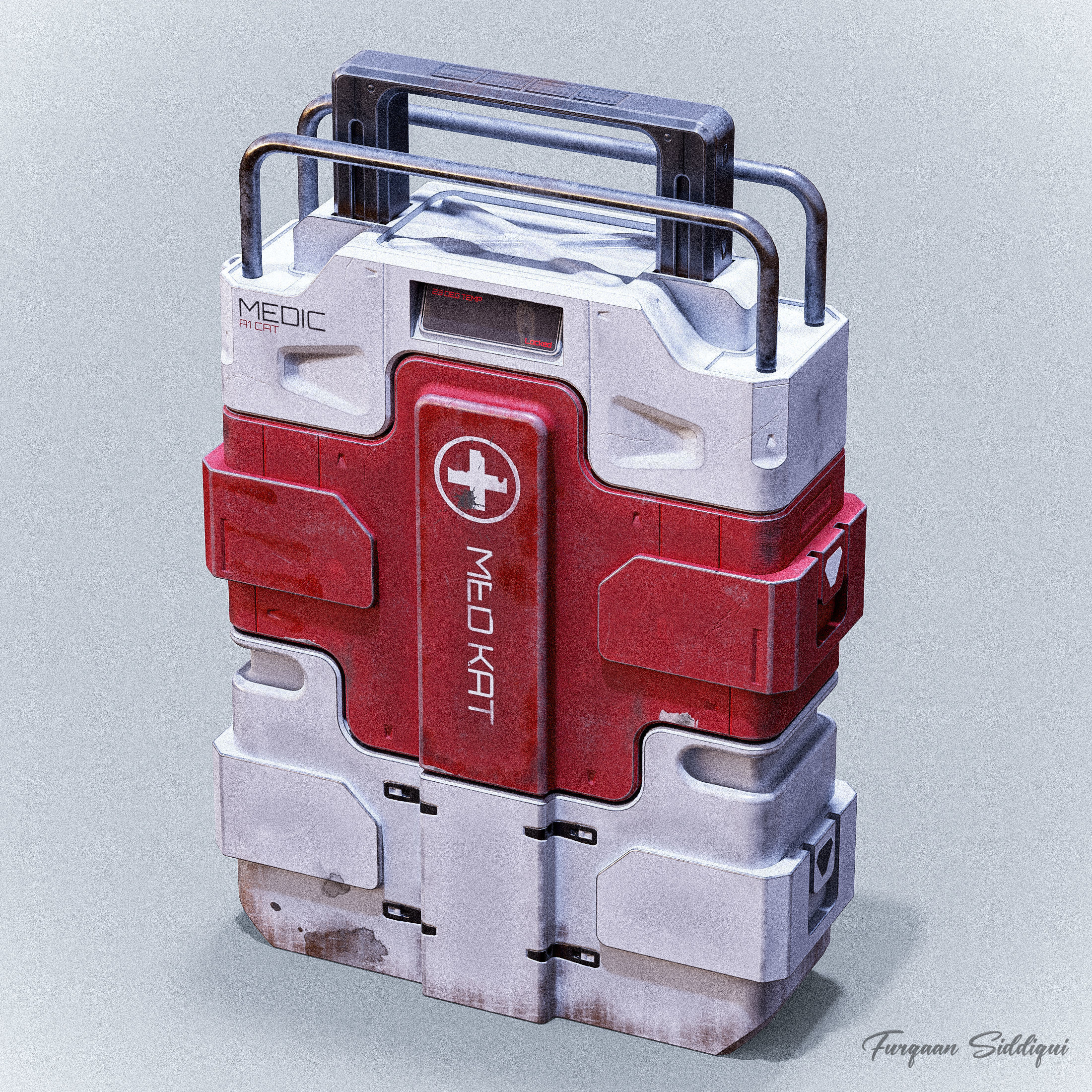 Sci-fi Med Kit Low-poly 3D model_3
