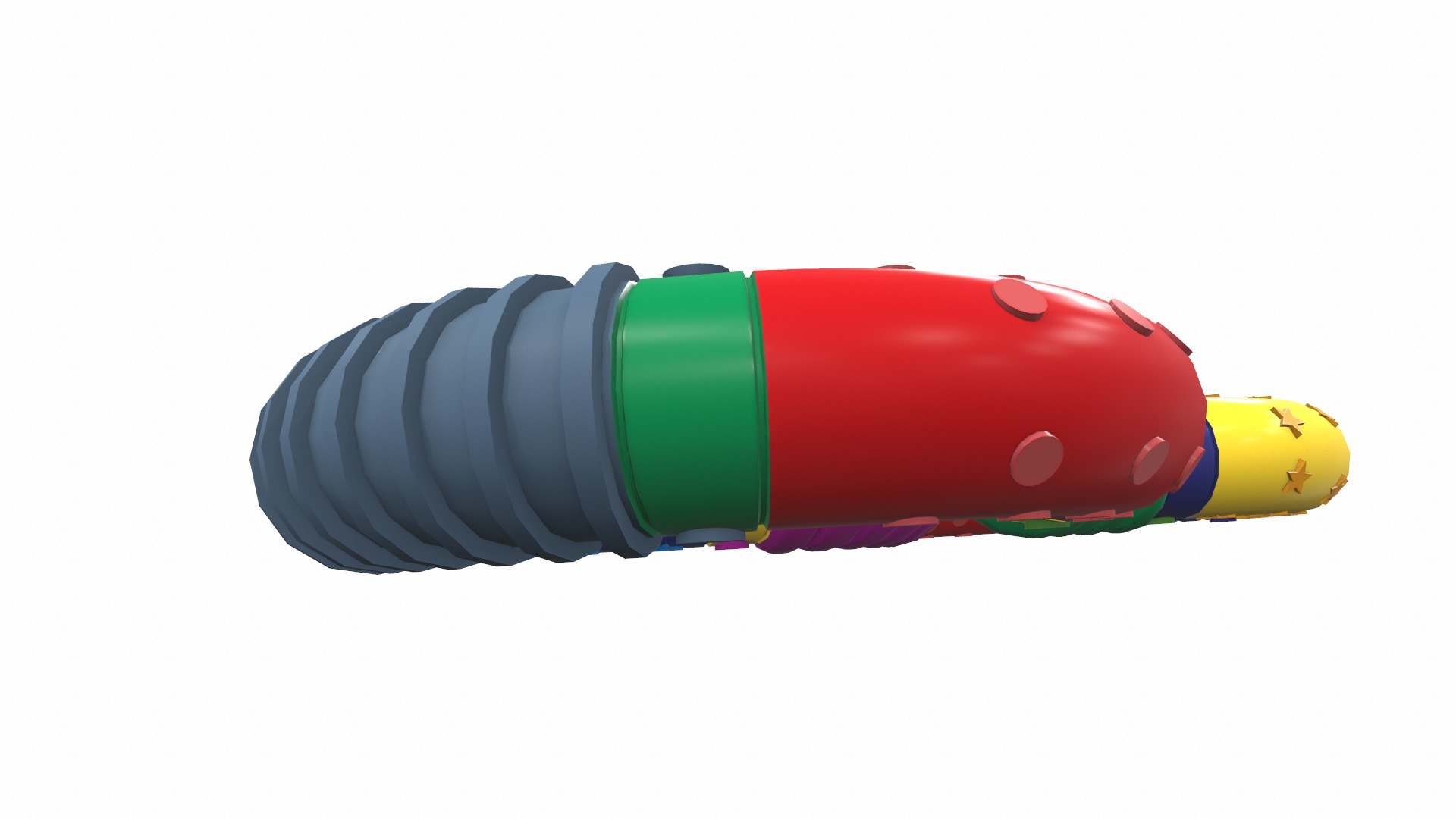 Plastic baby toy rattle 3 3D model_4